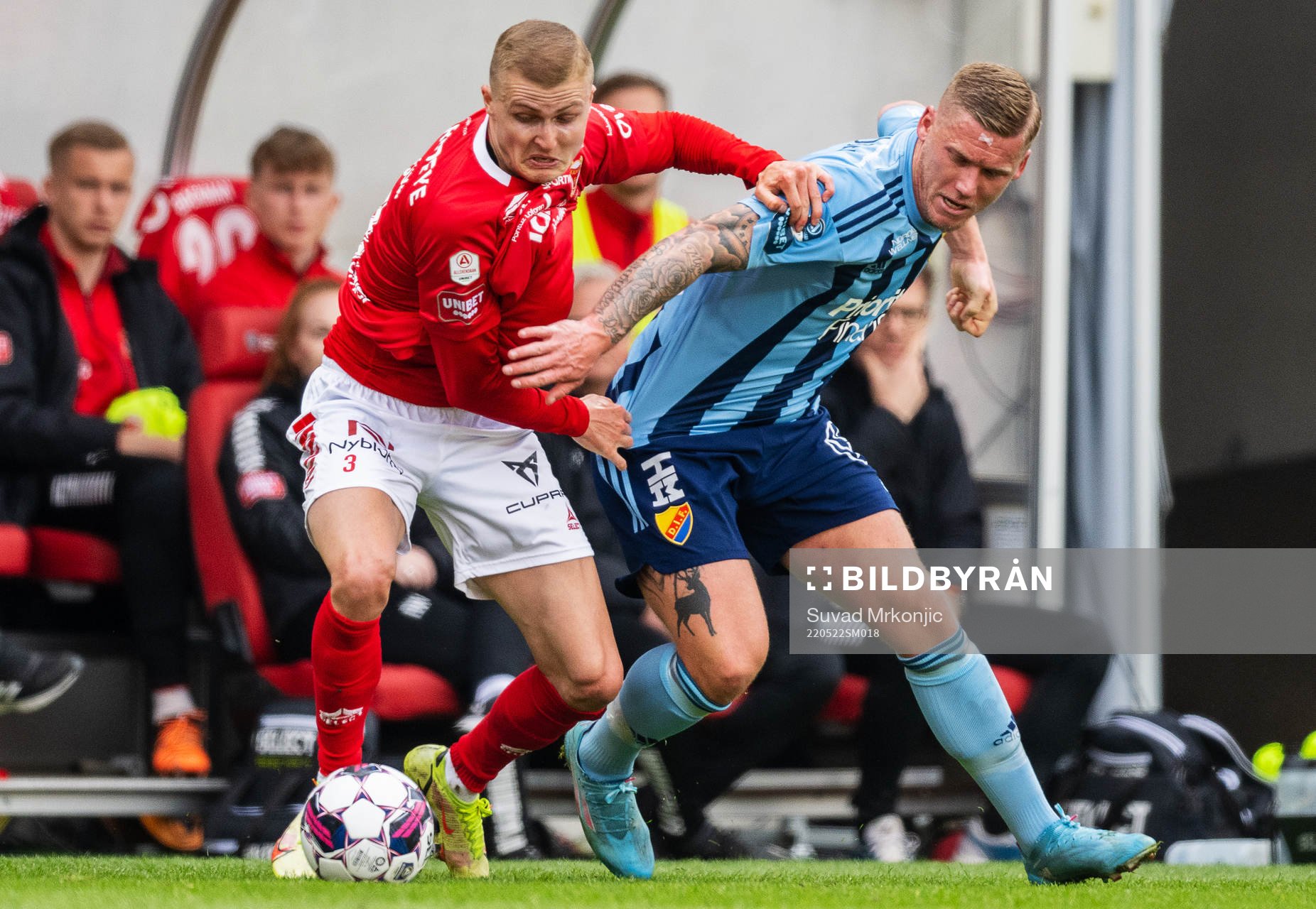 Kalmars Davíd Kristján Ólafsson och Djurgårdens Victor