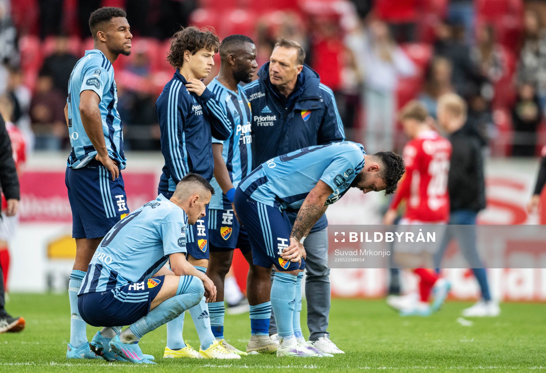 Djurgårdens Isak Hien, Haris Radetinac och Sead