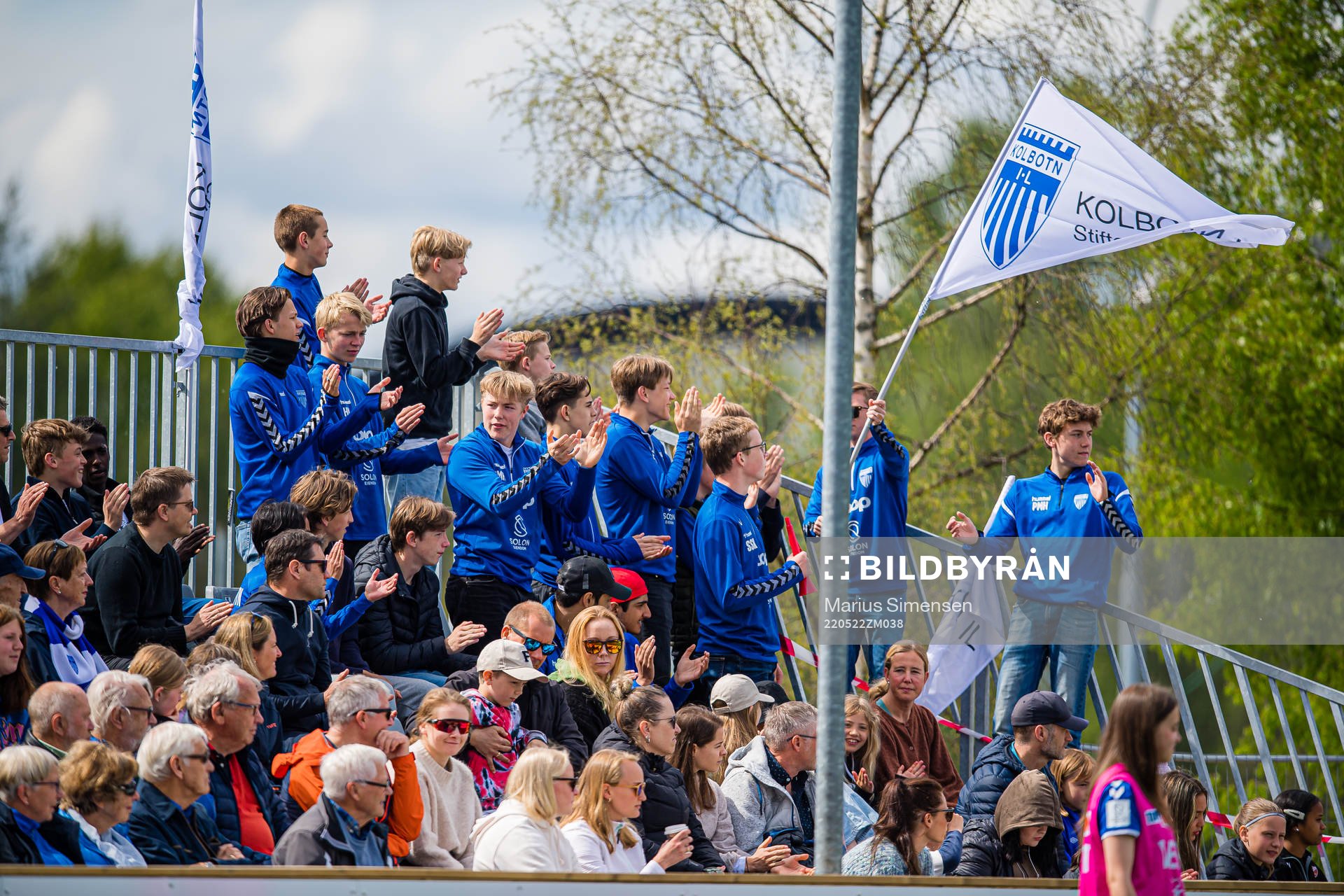 Spectators in the stands