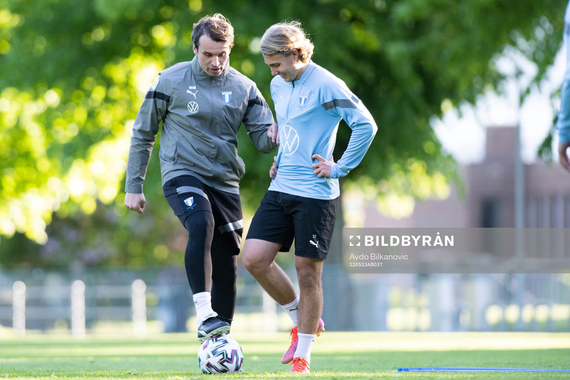 Malmö FFs tränare Milos Milojevic och Sebastian Nansi