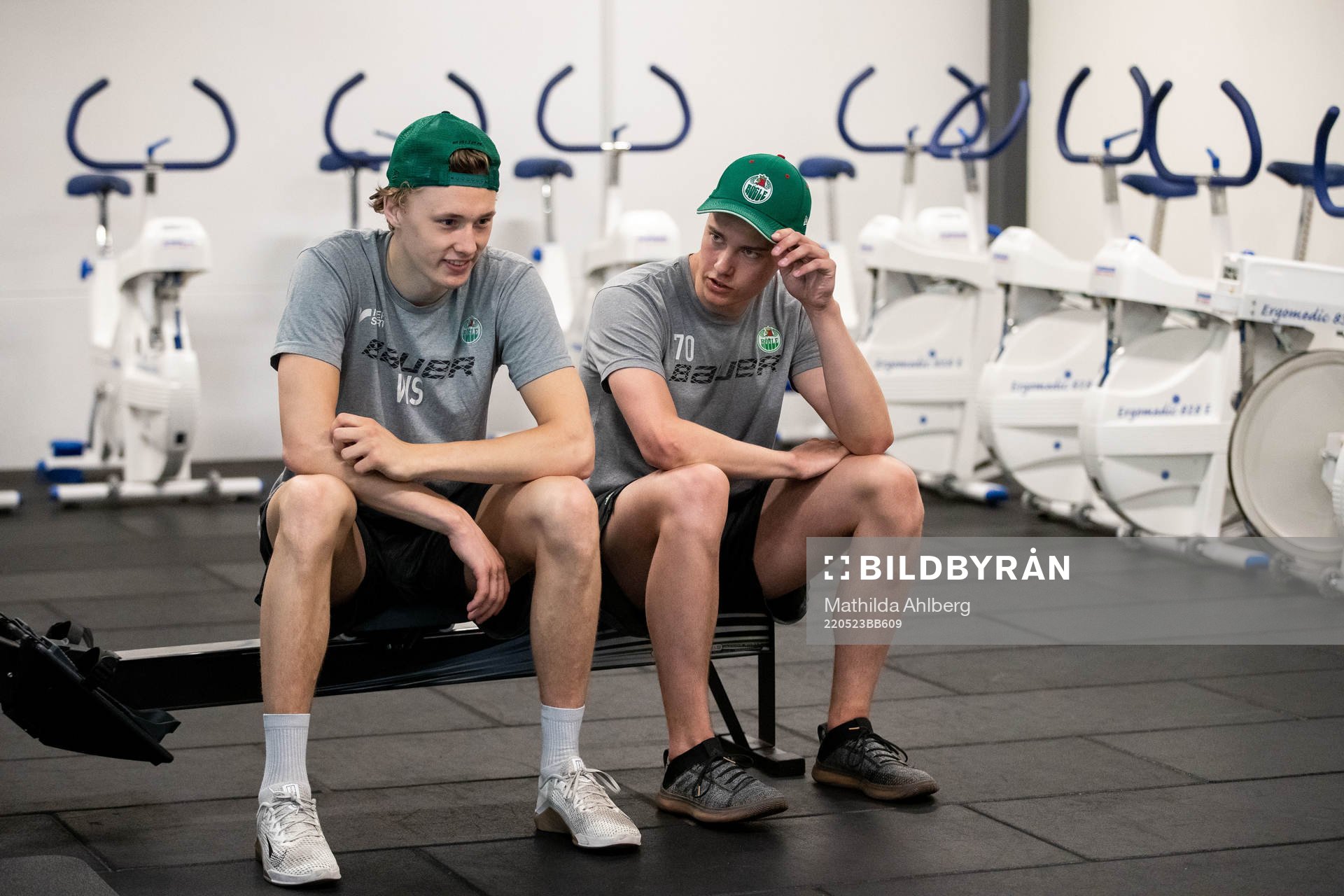 William Strömgren och målvakt Calle Clang