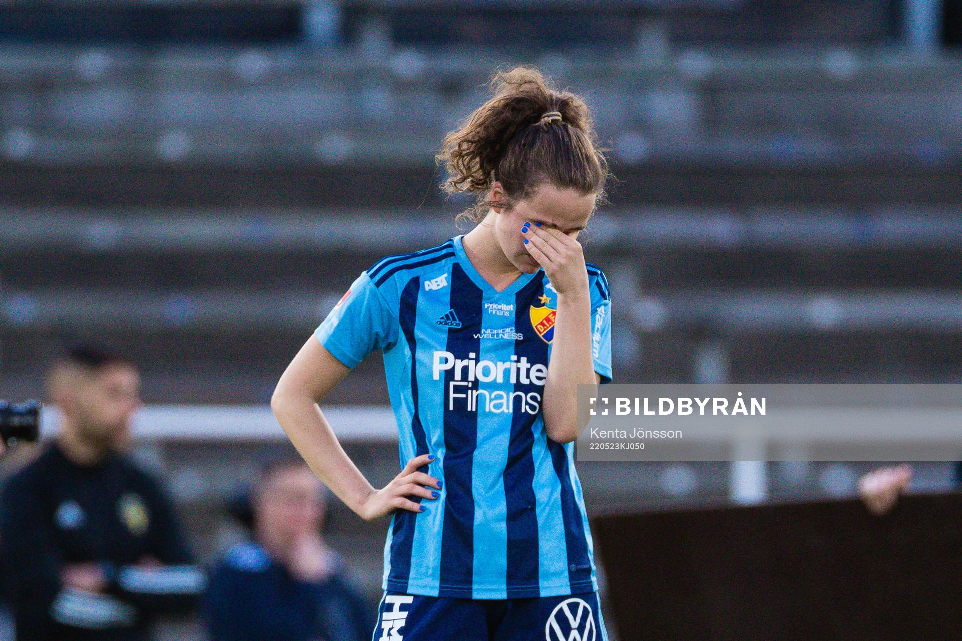 Djurgårdens Julia Walentowicz deppar  fotbollsmatchen i