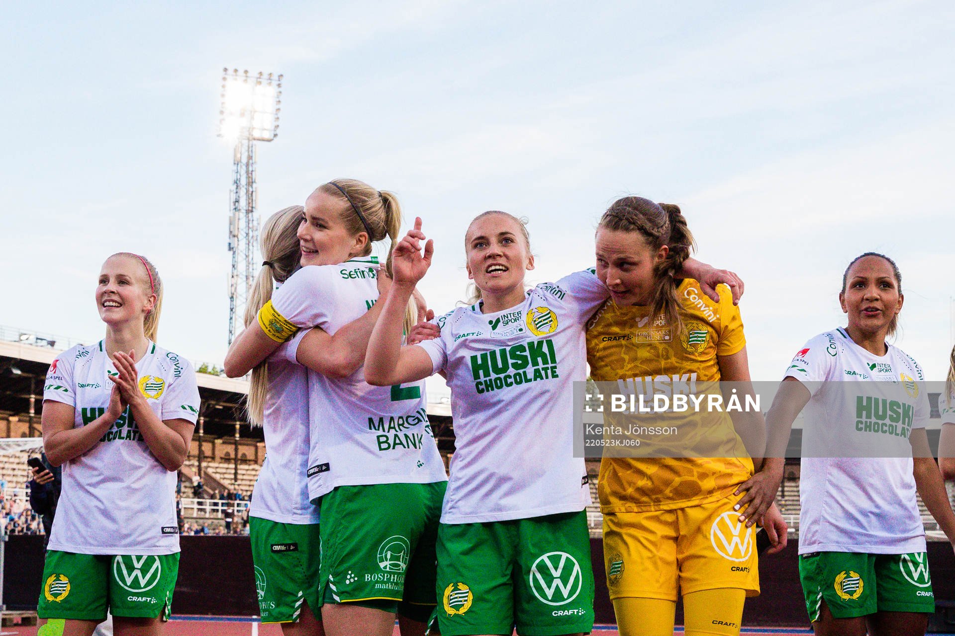 Hammarbys Adelina Engman, Eva Nyström, Ellen Gibson,