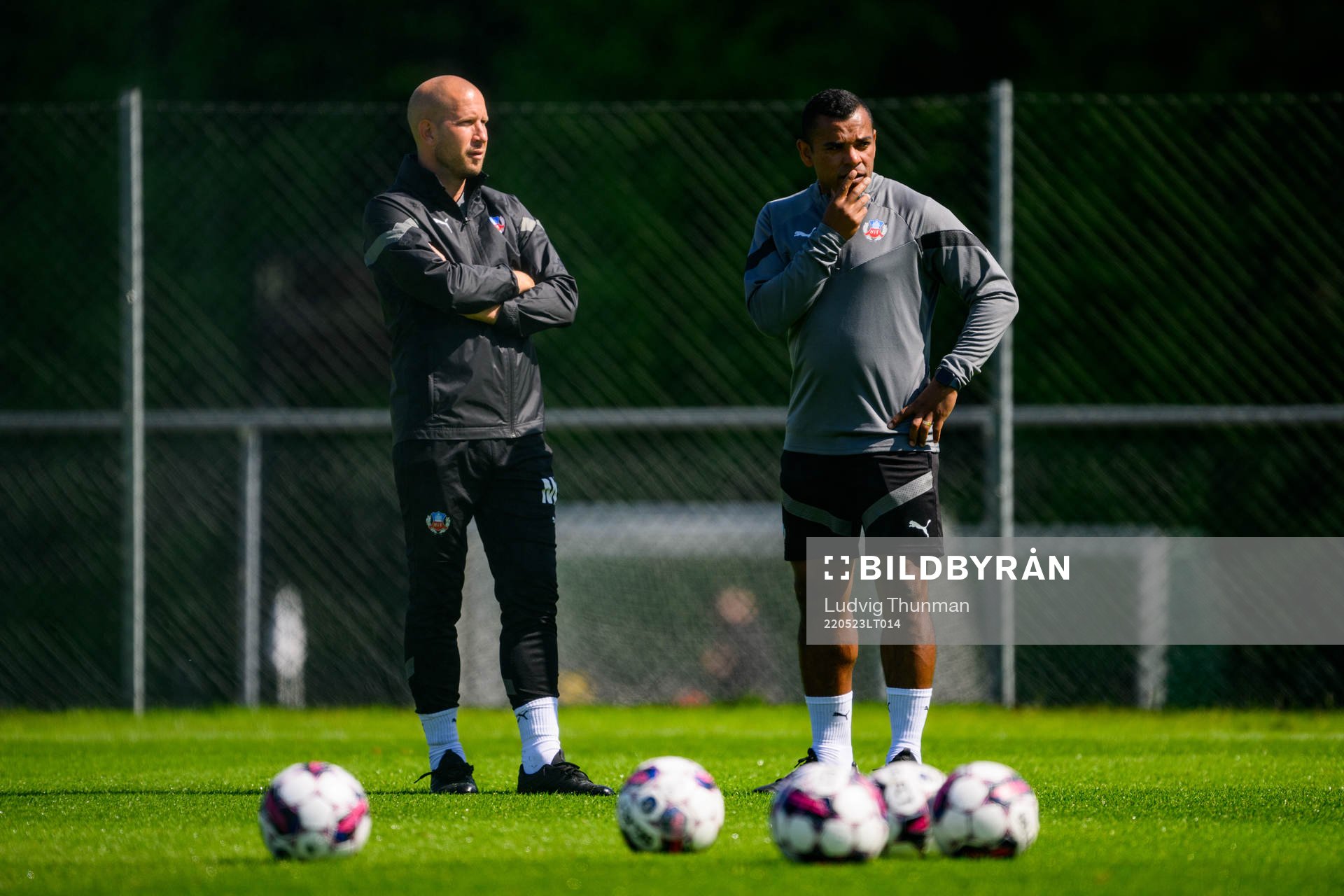 Tränare Alvaro Santos och assisterande tränare Mattias