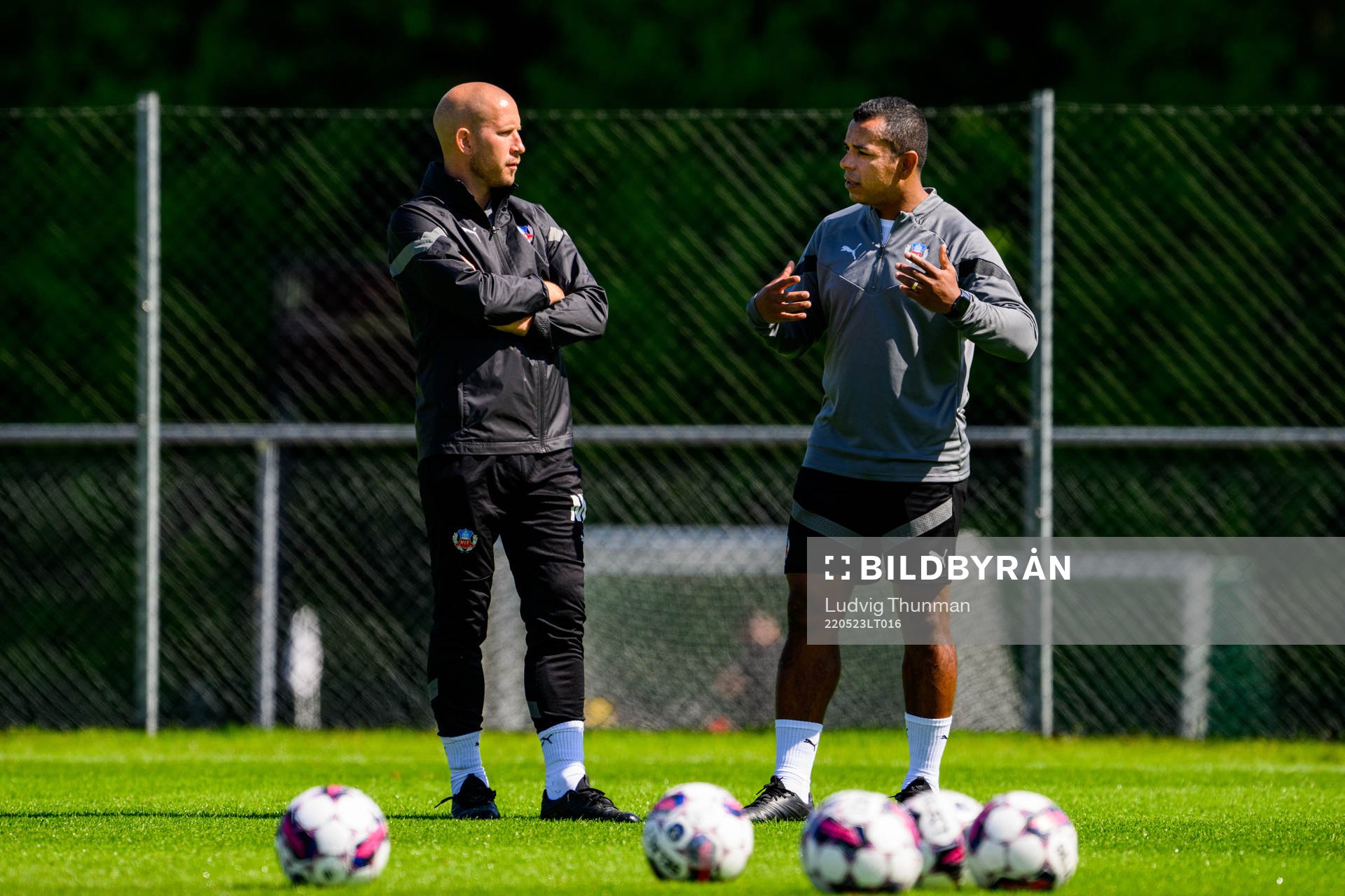 Tränare Alvaro Santos och assisterande tränare Mattias