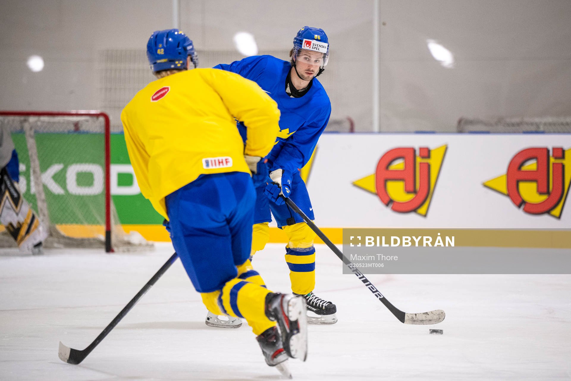 Mathias Bromé of Sweden at a practice session