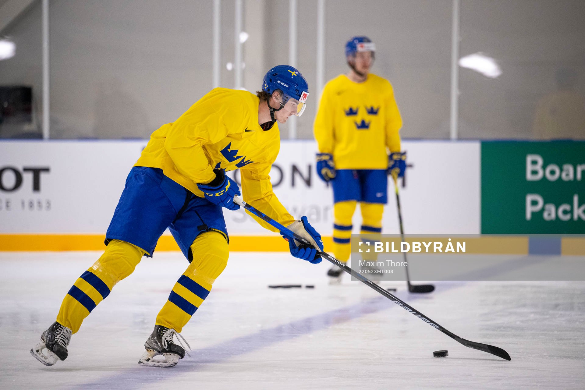 Nils Åman of Sweden at a practice session