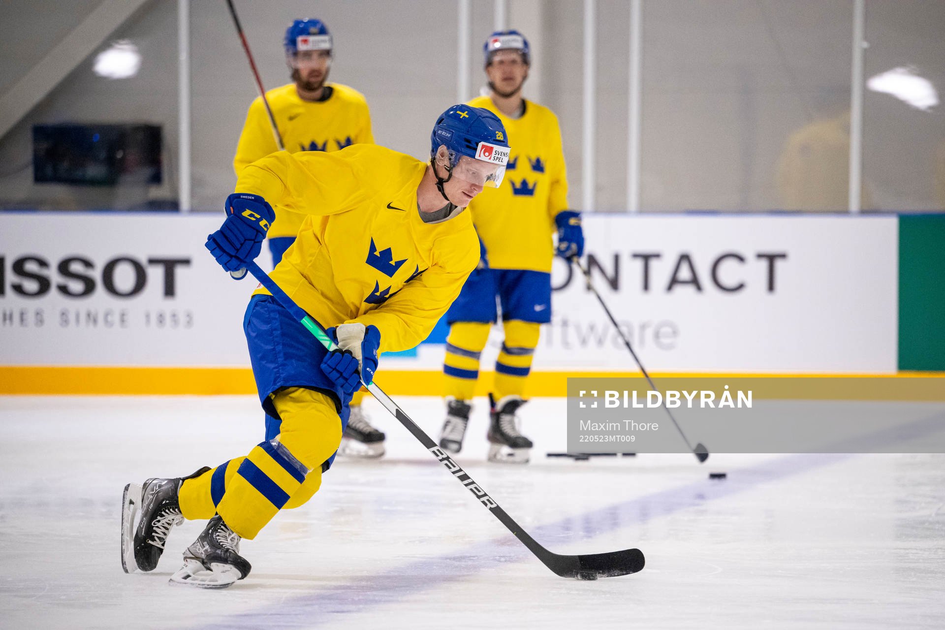 Anton Bengtsson of Sweden at a practice session