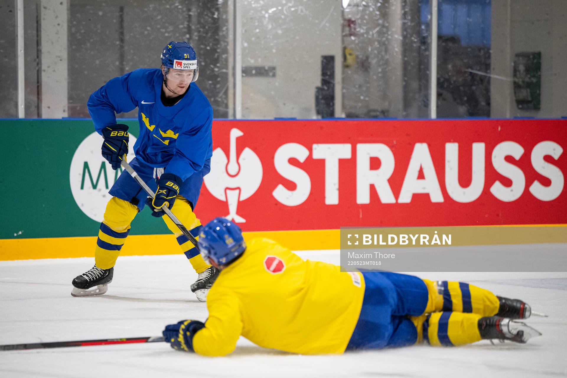 Carl Grundström of Sweden at a practice session
