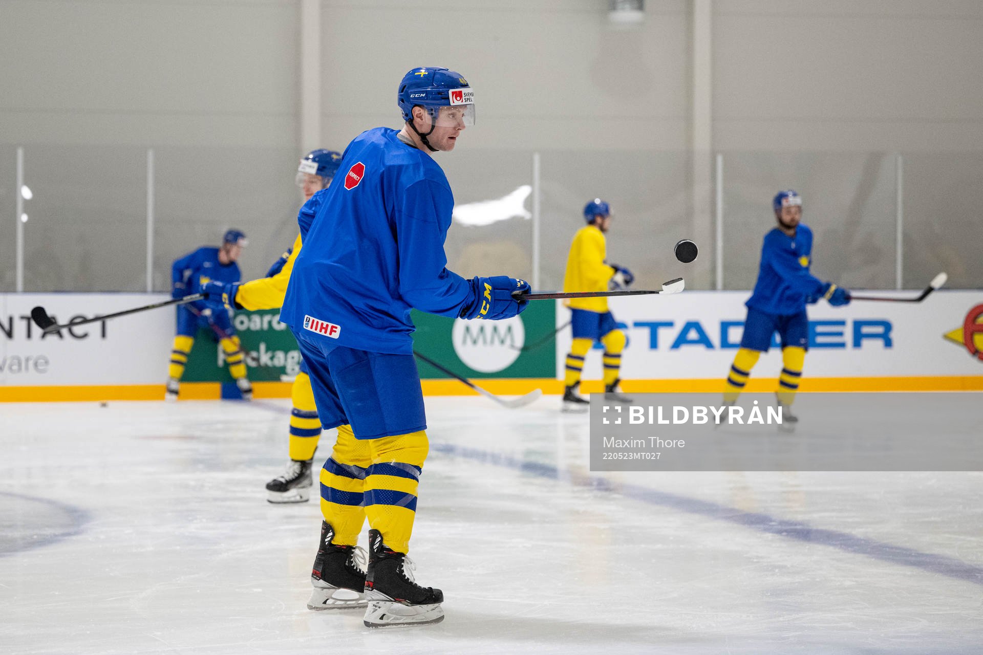 Carl Klingberg of Sweden at a practice session