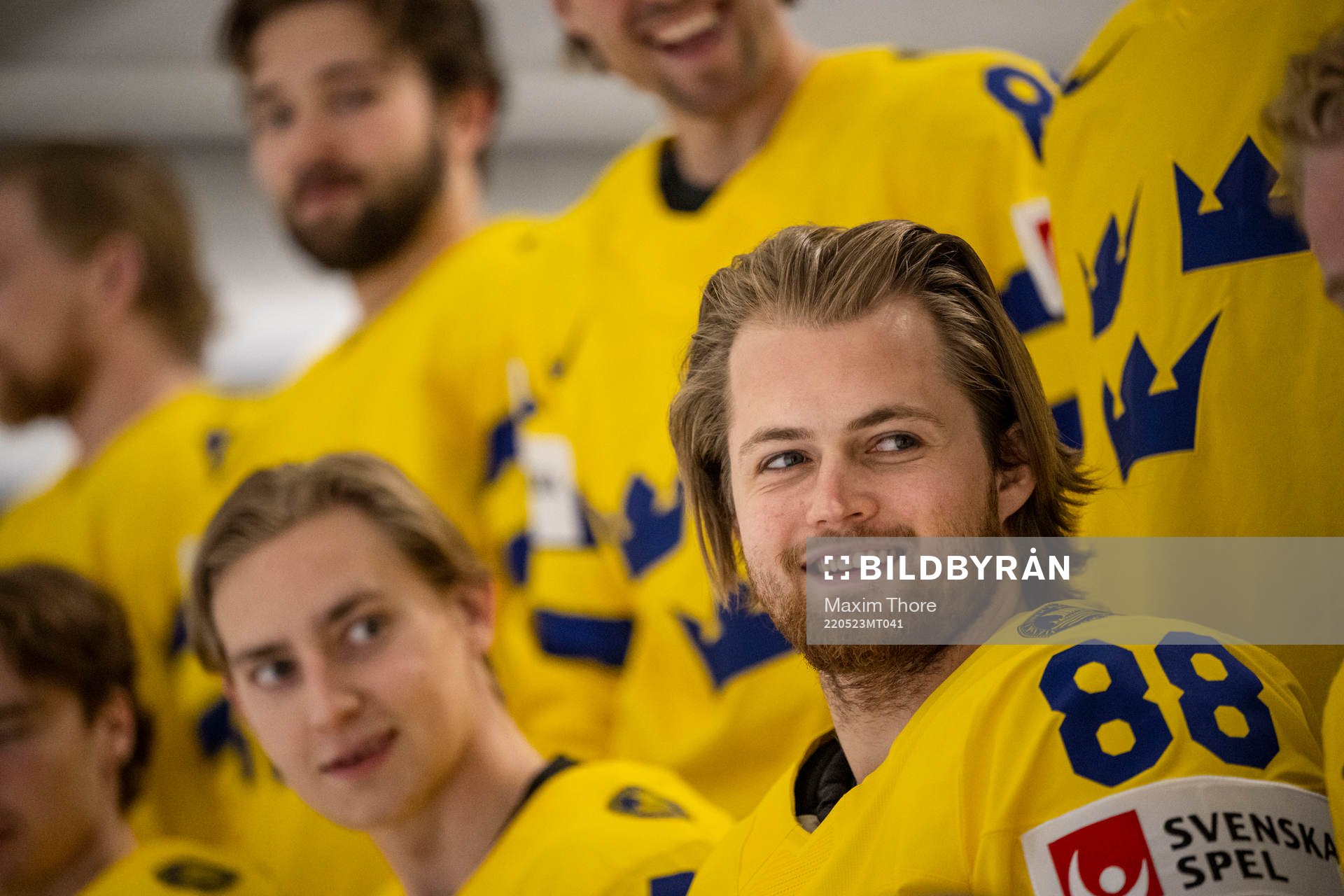 William Nylander of Sweden at a practice session and team