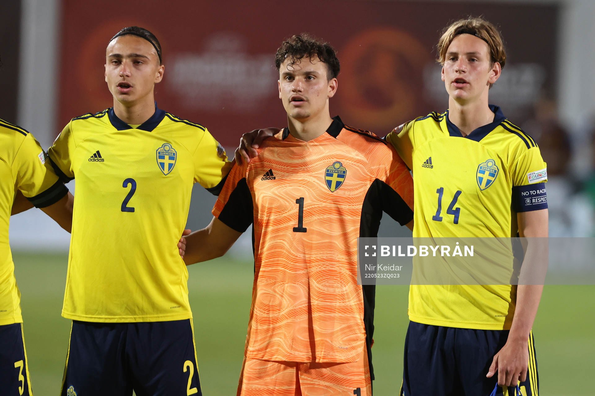 Elison Makolli, goalkeeper Elis Bishesari and Fredrik