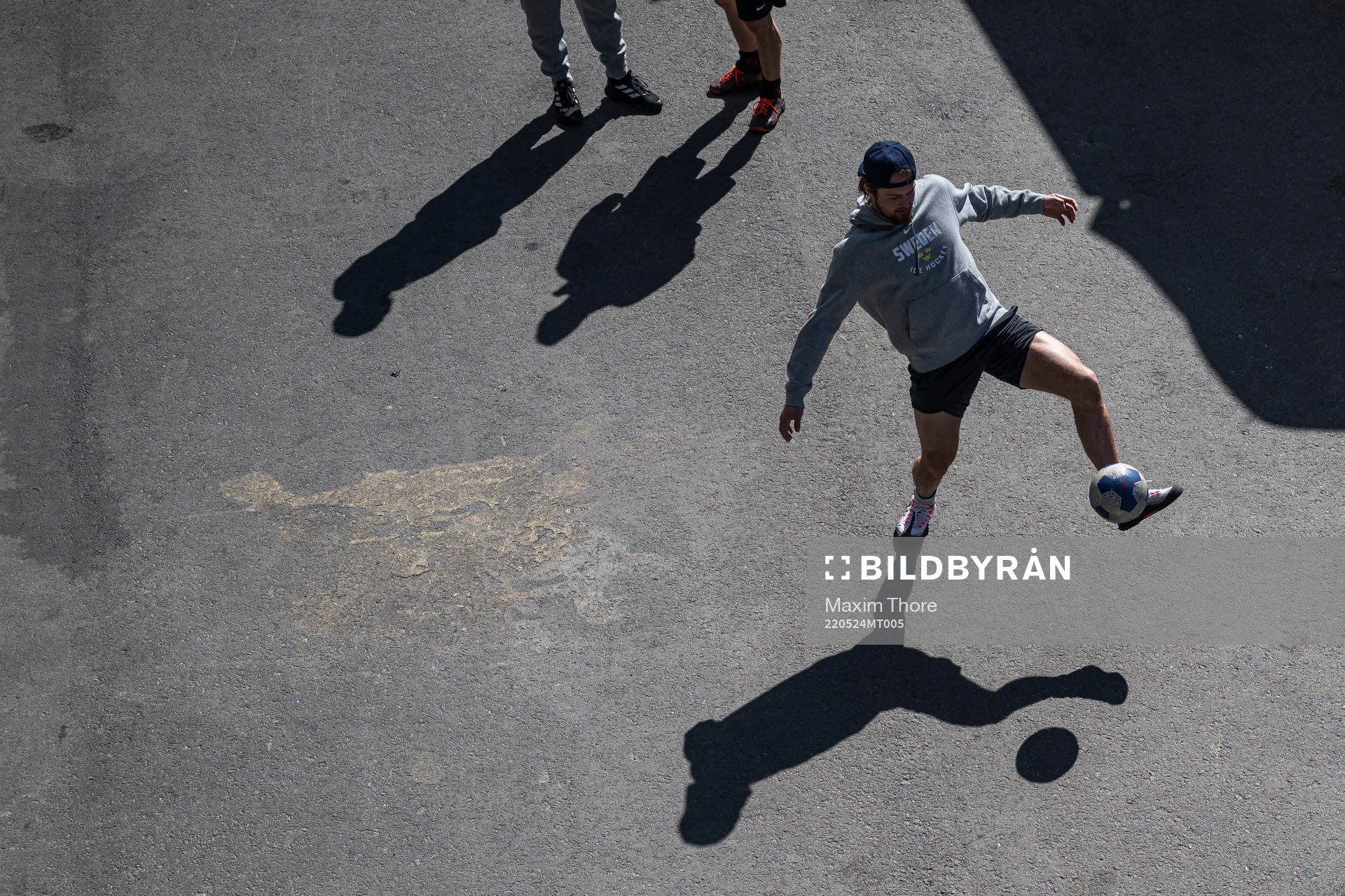 William Nylander of Sweden play football