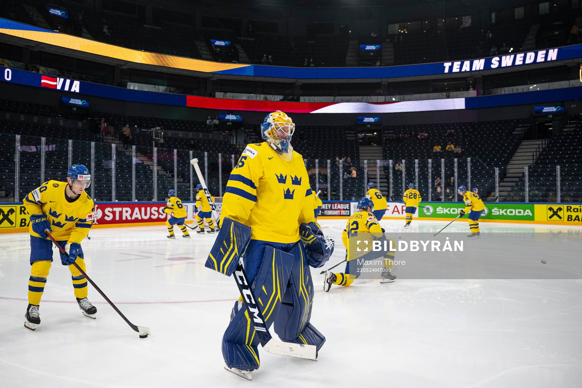 goaltender Magnus Hellberg of Sweden