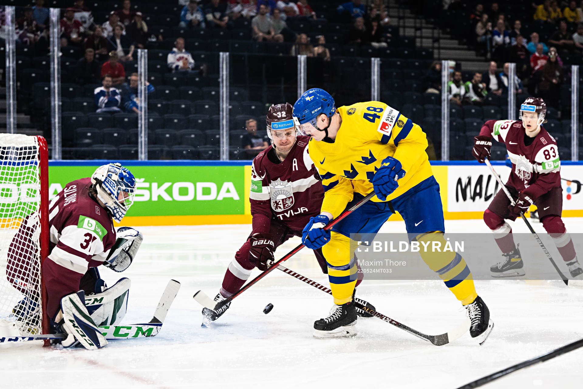 Carl Klingberg of Sweden and Arturs Kulda of Latvia