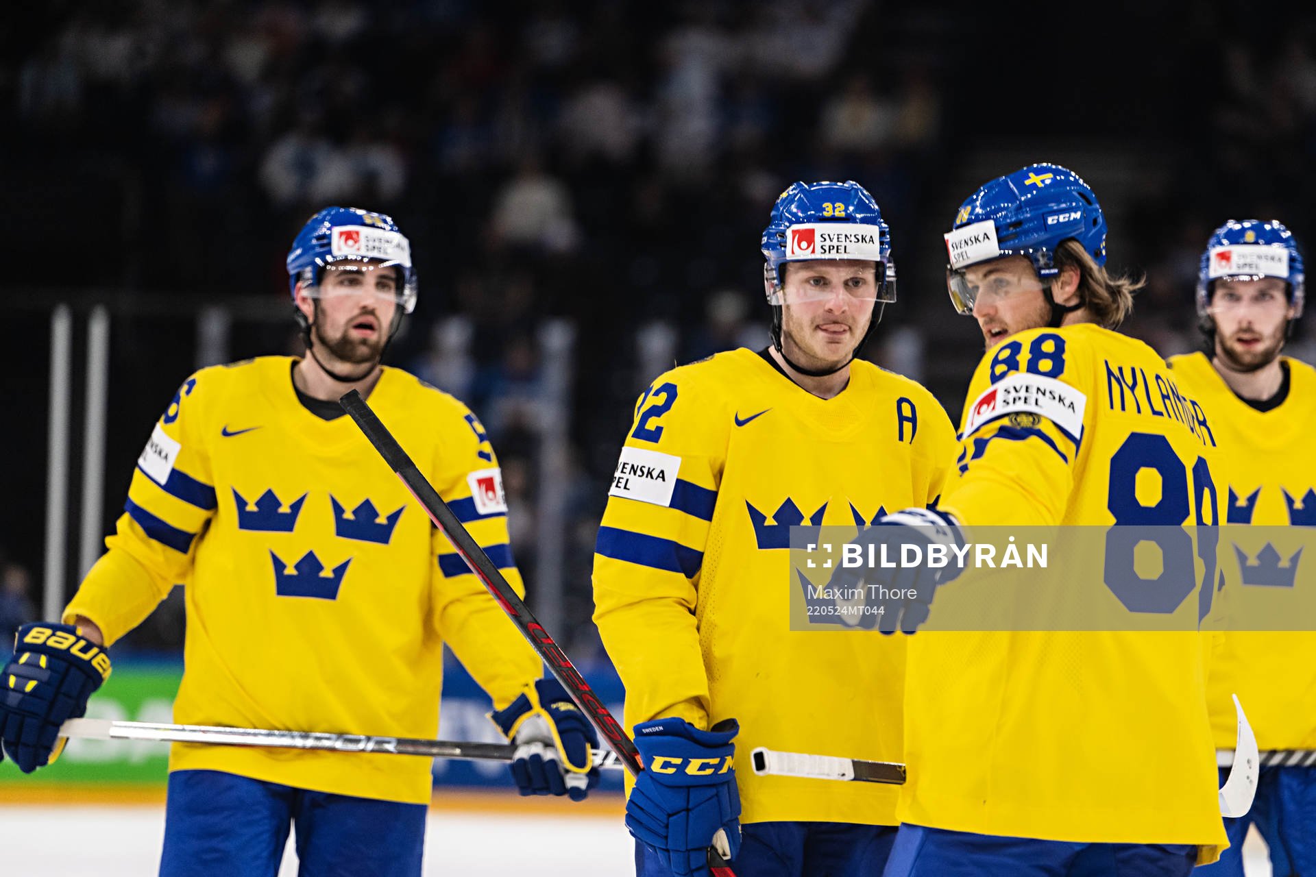 Erik Gustafsson, Lucas Wallmark and William Nylander of