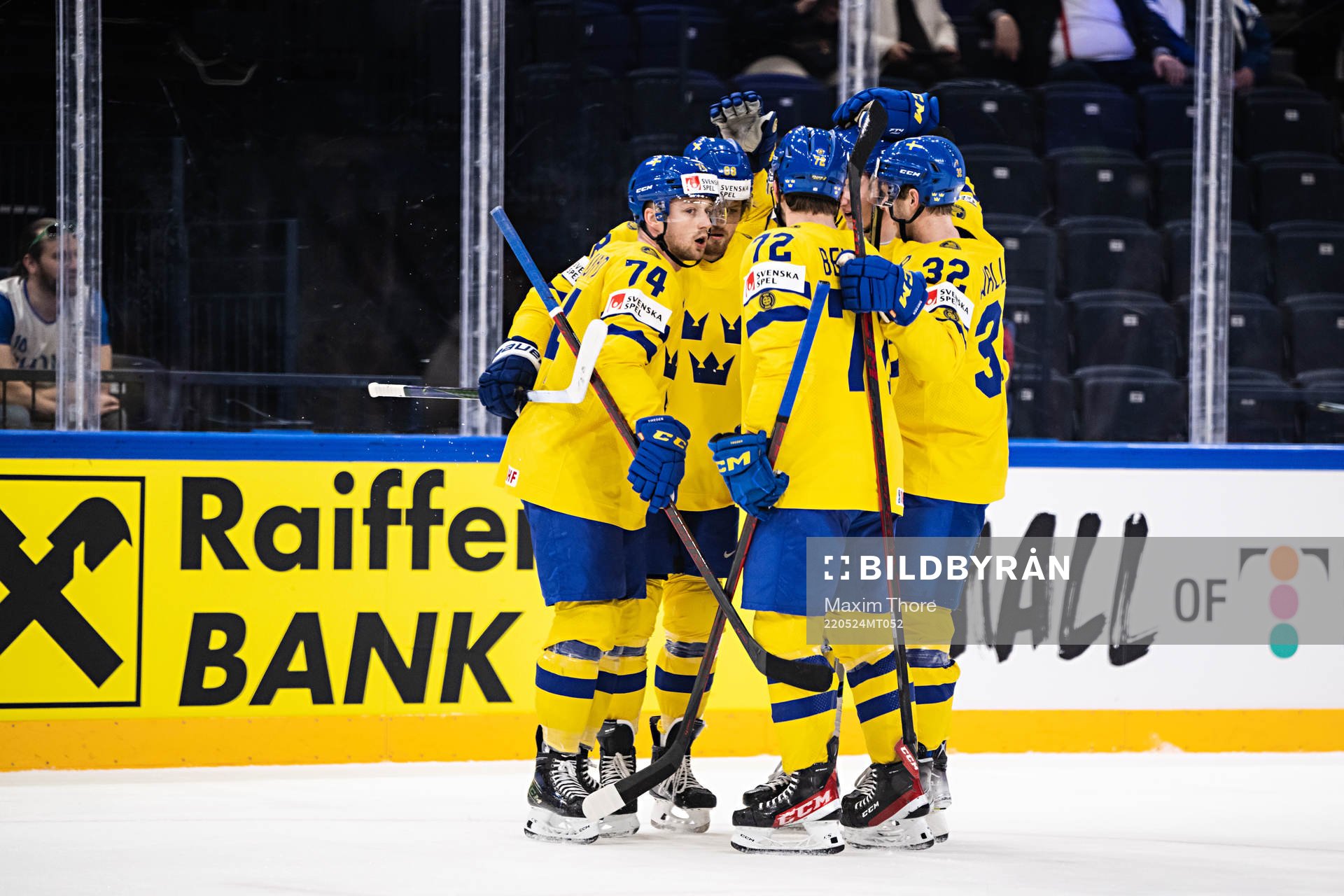 William Nylander of Sweden celebrates