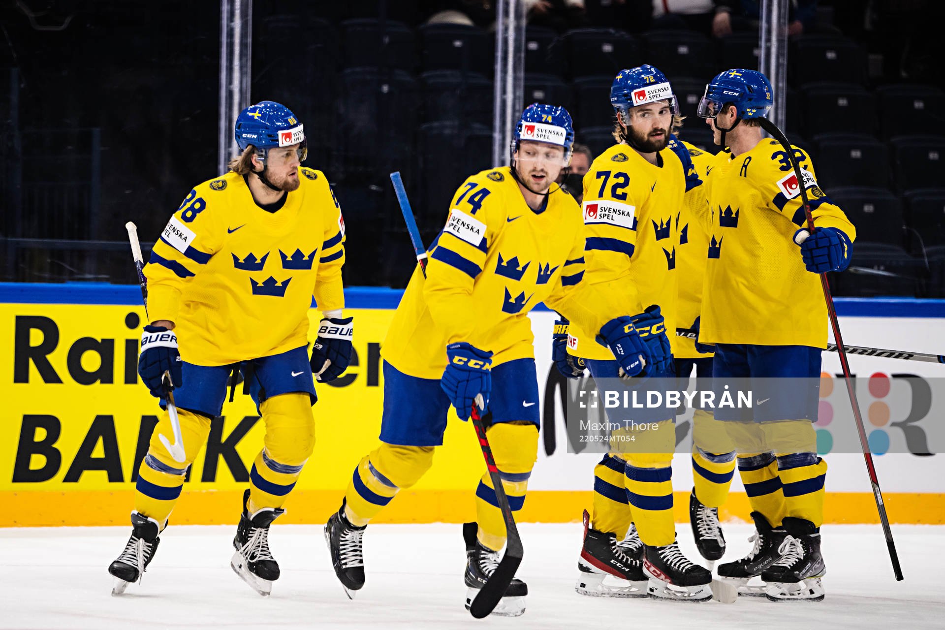 William Nylander of Sweden celebrates