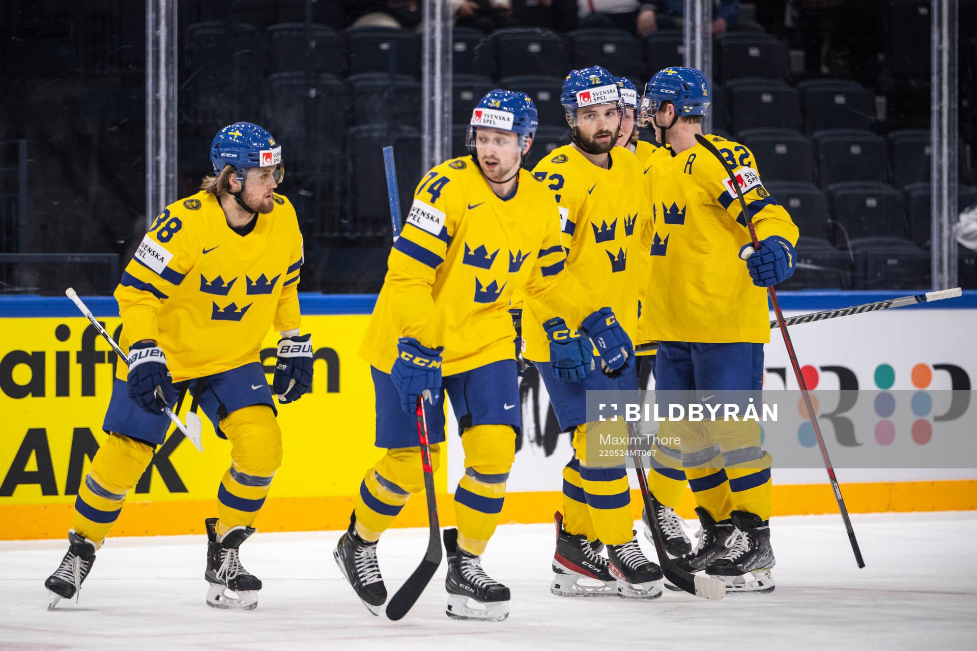 William Nylander of Sweden celebrate the 1-0 goal with