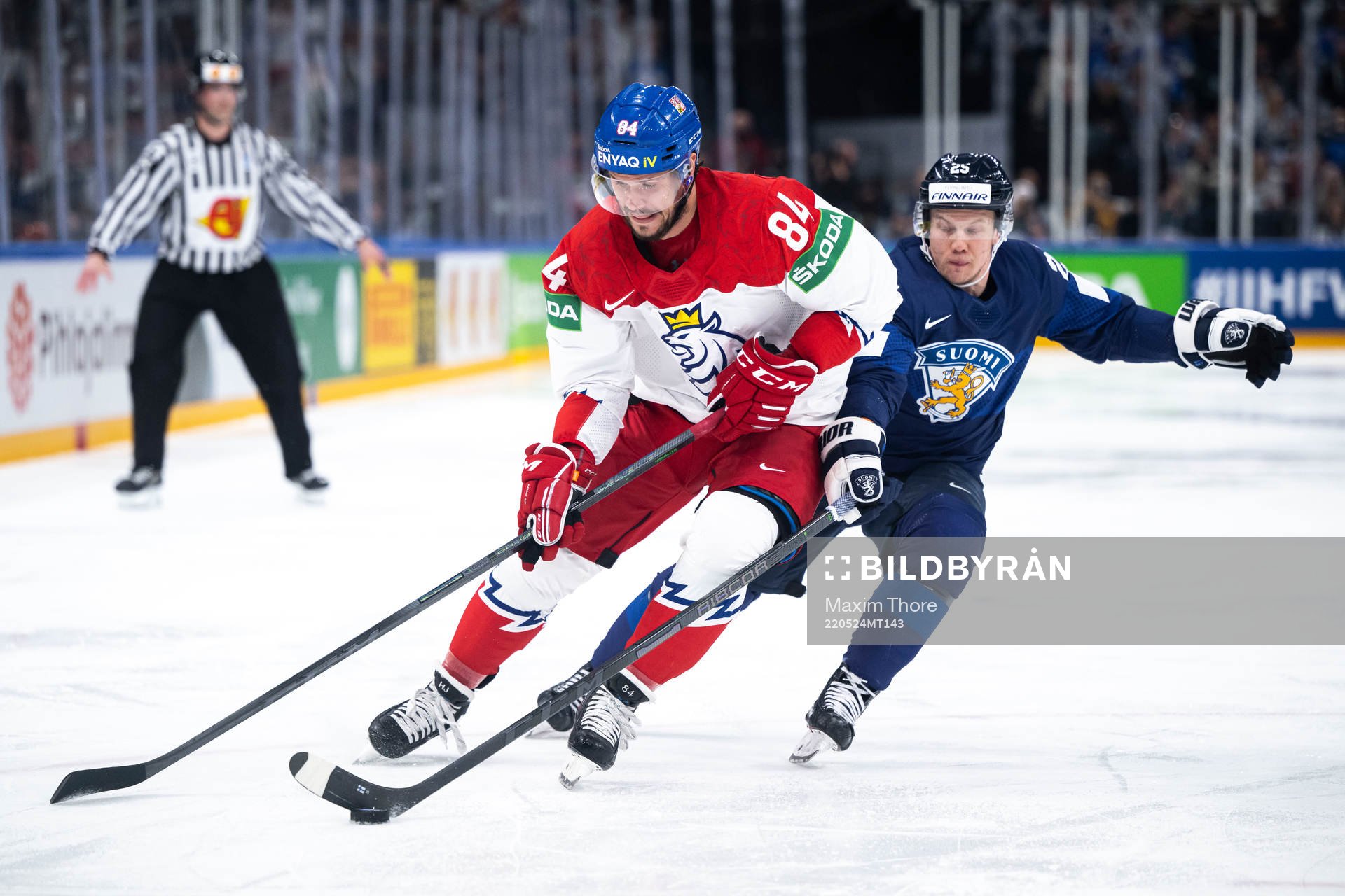 Tomas Kundratek of Czech Republic and Toni Rajala of Finland