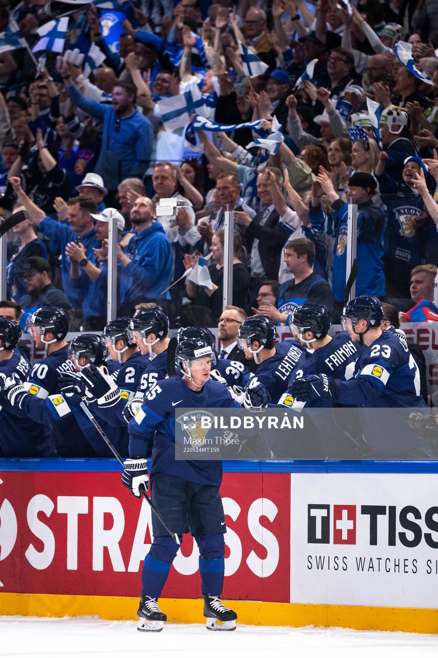 Toni Rajala of Finland celebrates