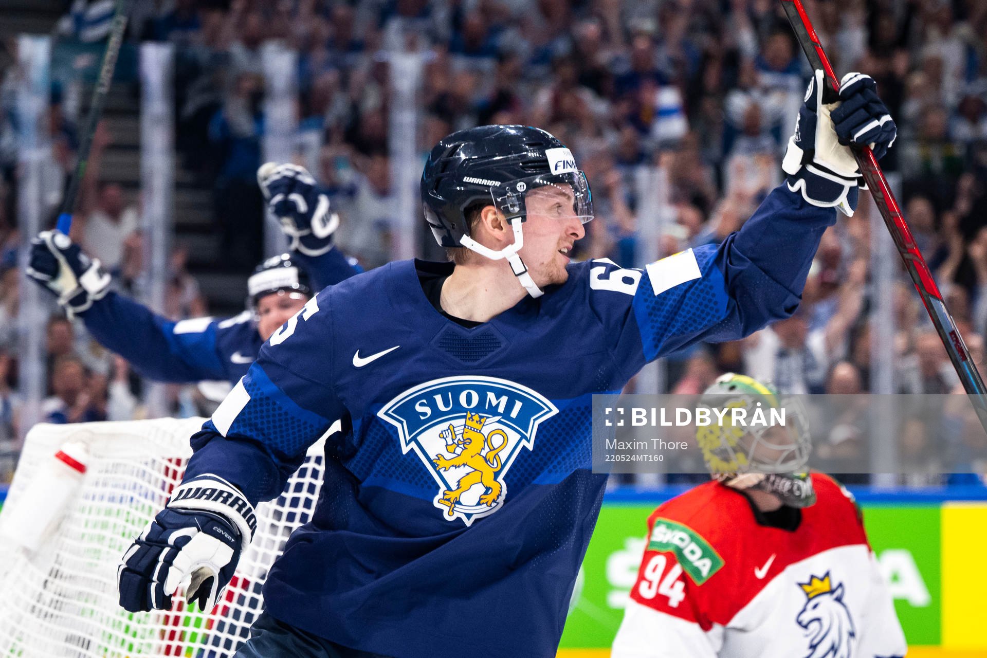 Toni Rajala of Finland celebrates