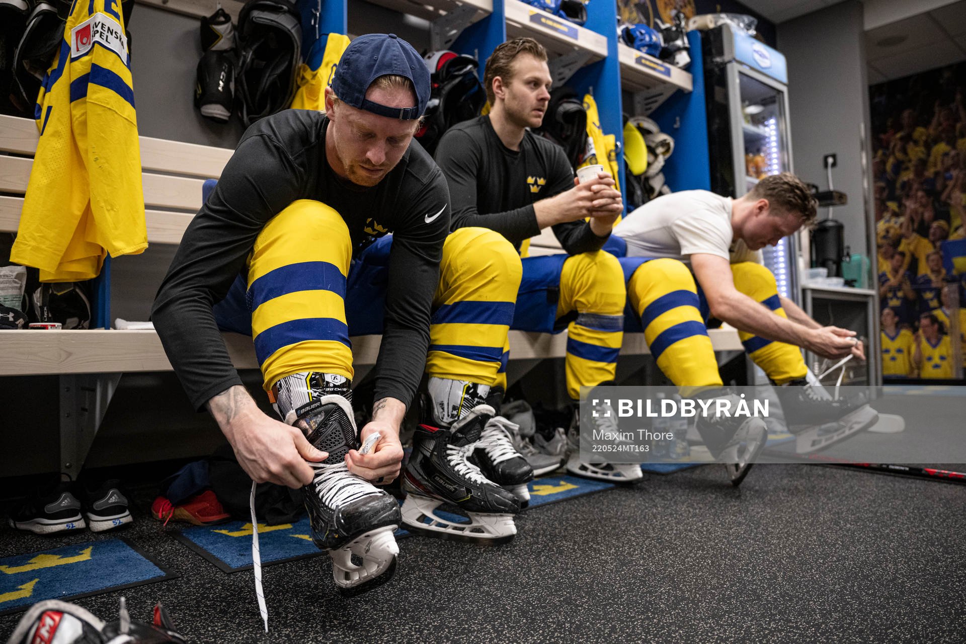 Joakim Nordström, Joel Kellman and Carl Klingberg of Sweden