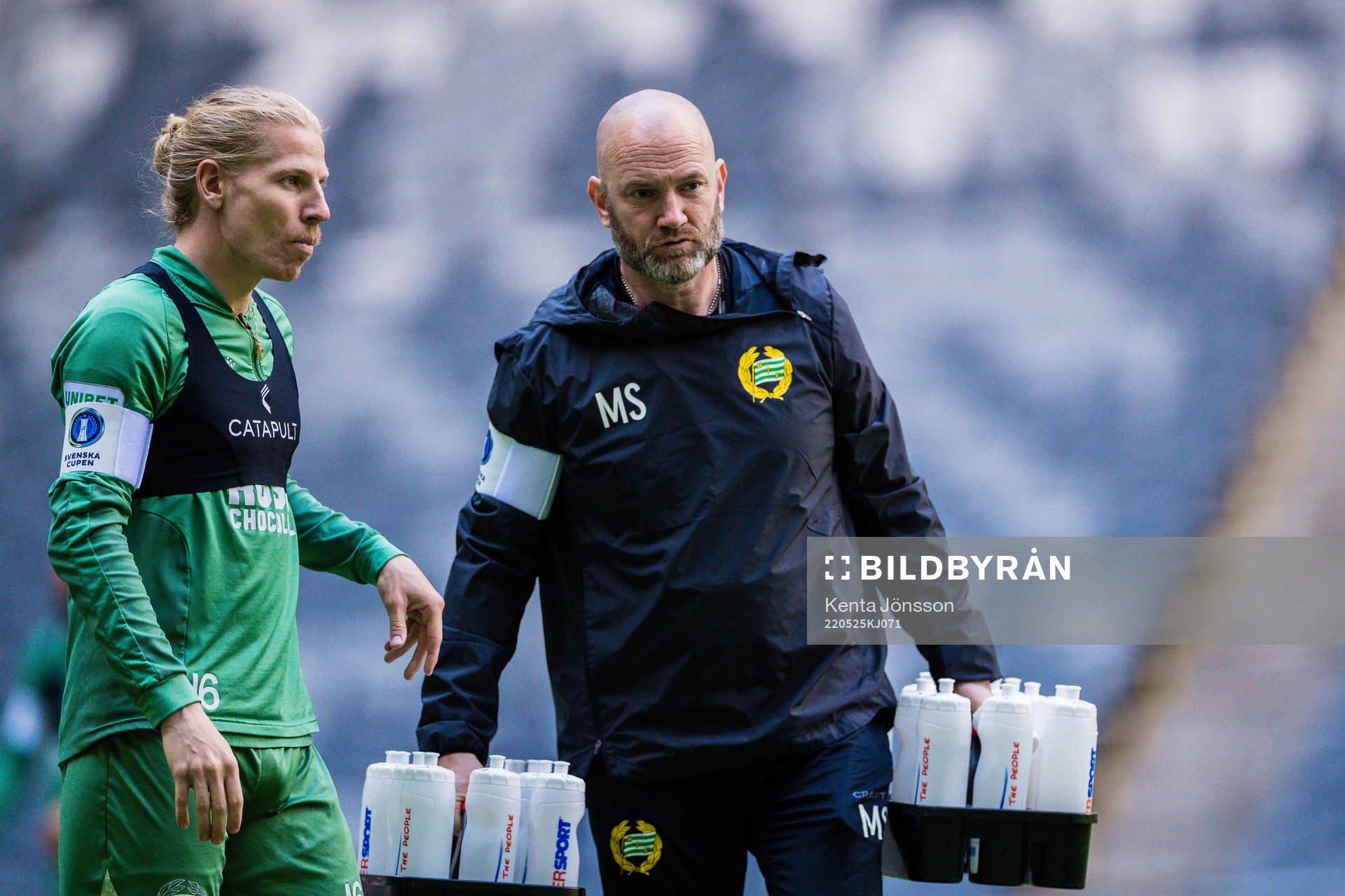 Hammarbys Gustav Ludwigson och naprapat Magnus Svärd