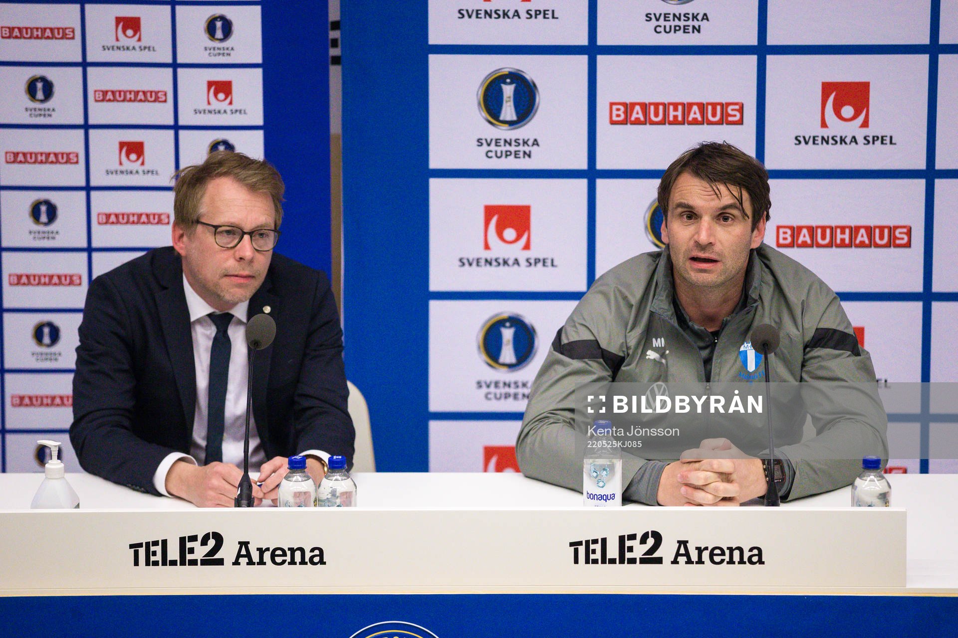 Malmö FFs tränare Milos Milojevic under presskonferensen innan en träning inför finalen i Svenska Cupen med Malmö FF den 25 maj 2022 i Stockholm. 
