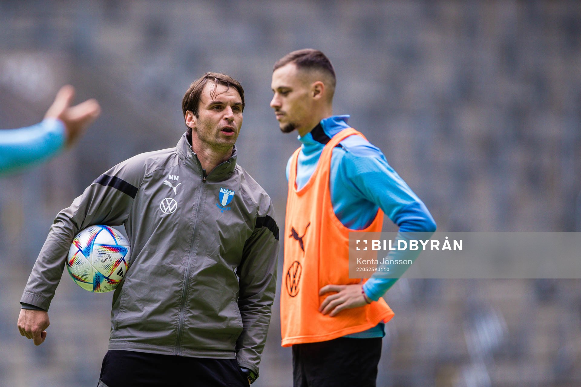 Malmö FFs tränare Milos Milojevic och Malmö FFs Veljko