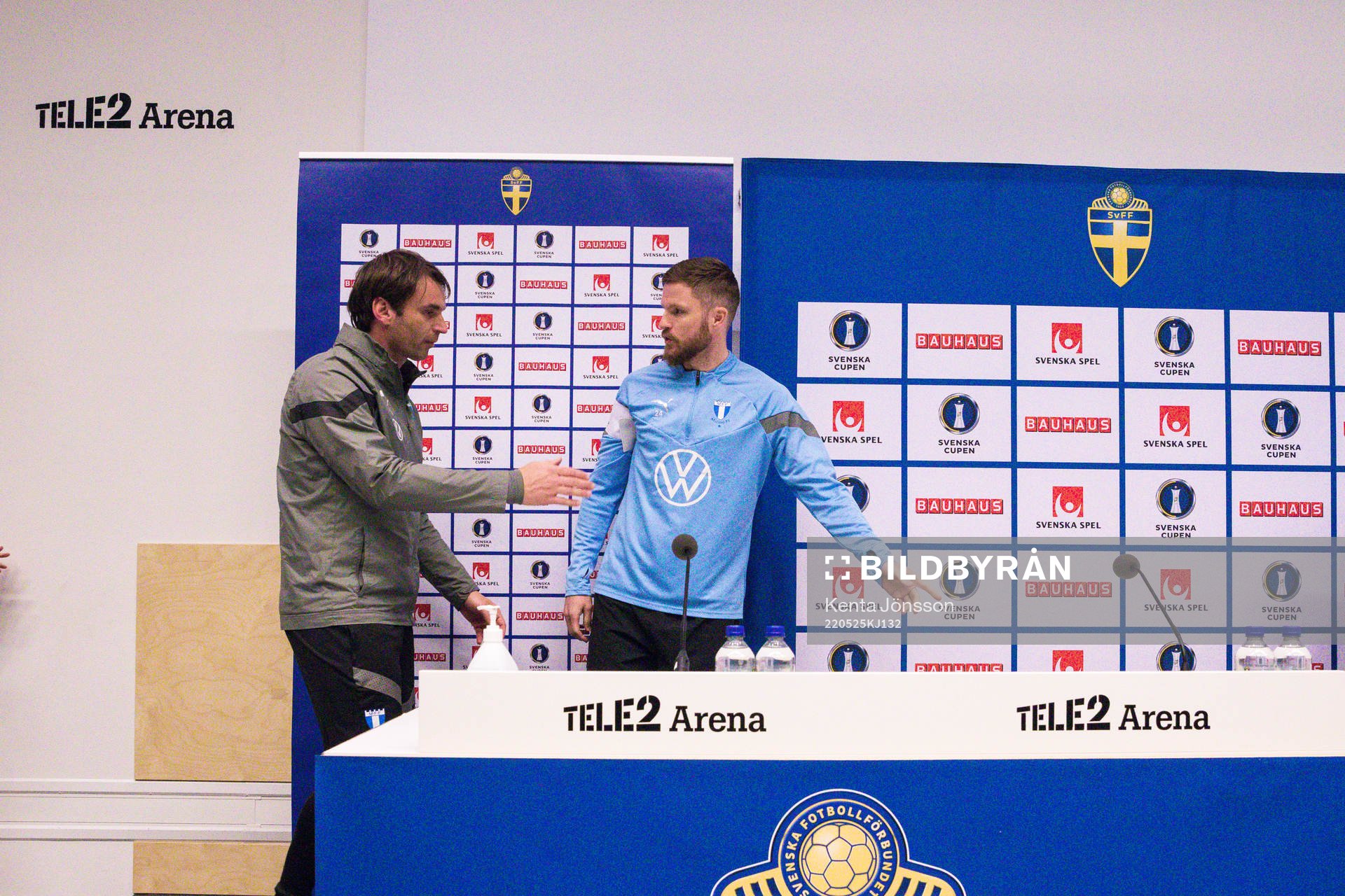 Malmö FFs tränare Milos Milojevic och Lasse Nielsen