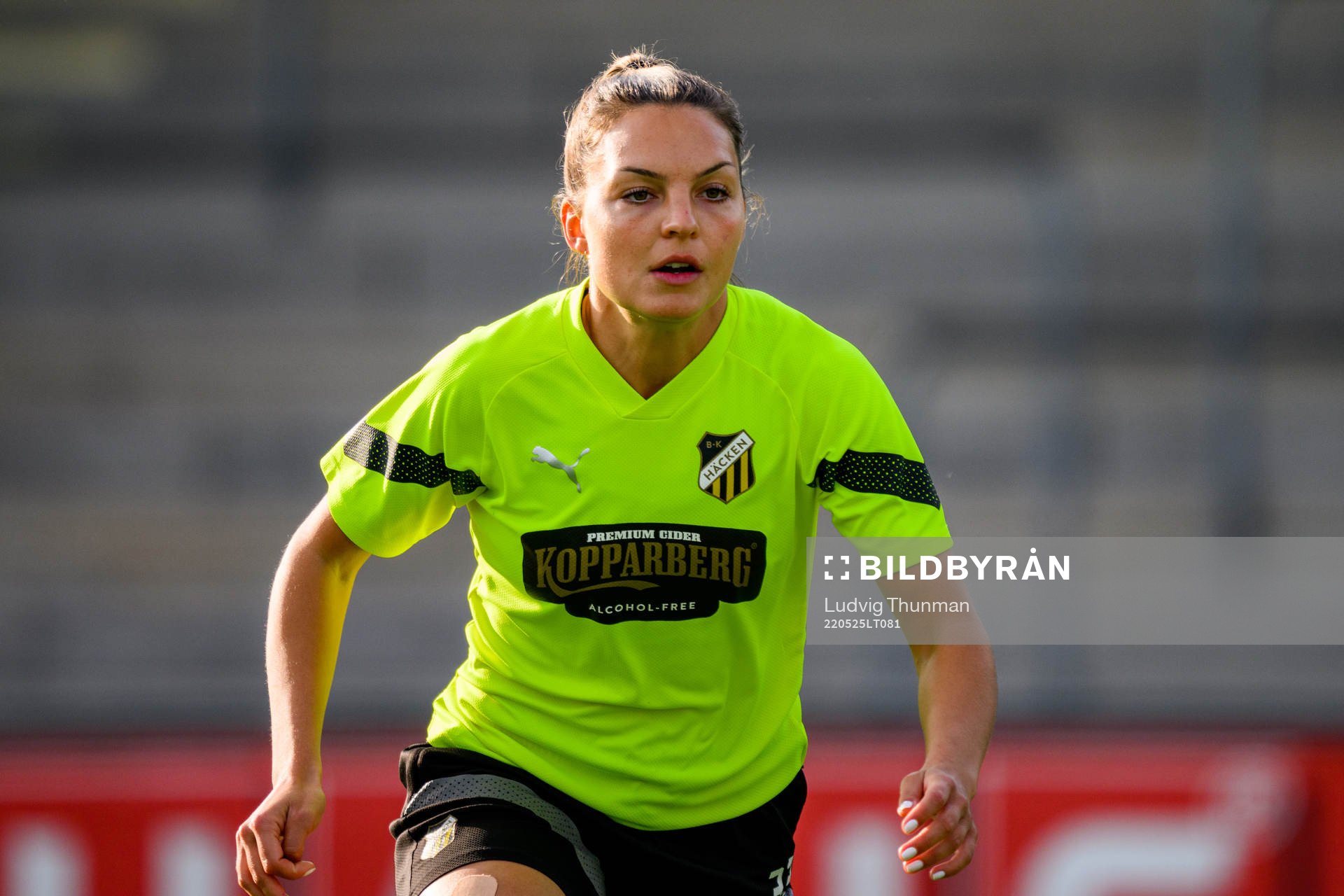 Johanna Ryttning Kaneryd under en träning med Häcken den 25 maj 2022 i Malmö. 