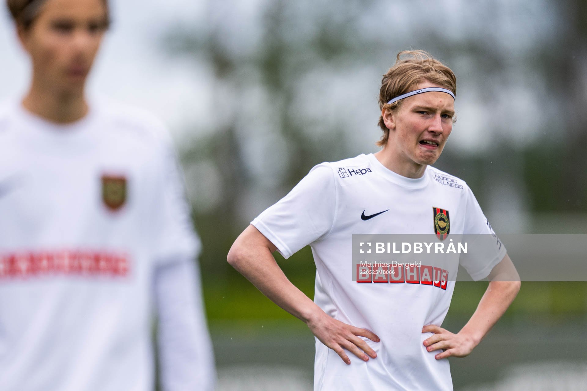 Brommapojkarnas Ted Holstein under finalen i Ligacupen för P19 mellan Häcken och Brommapojkarna den 25 maj 2022 i Göteborg.