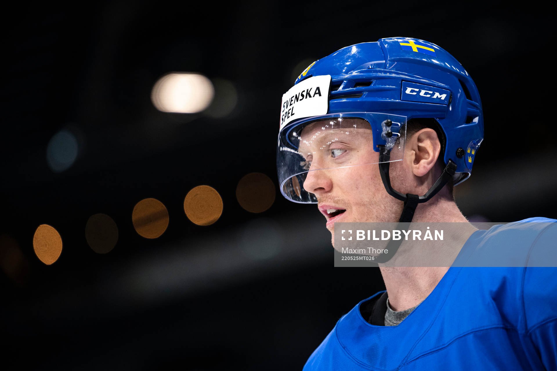 Carl Klingberg of Sweden at a practice session