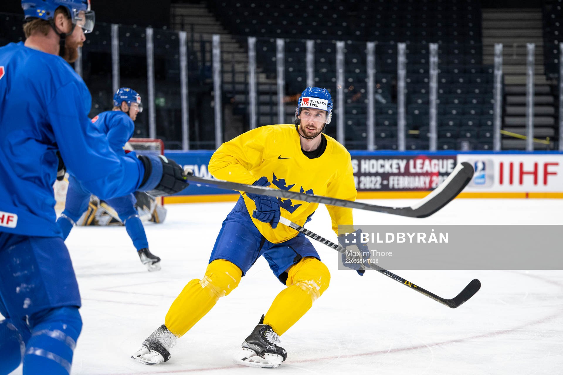 Marcus Pettersson of Sweden at a practice session