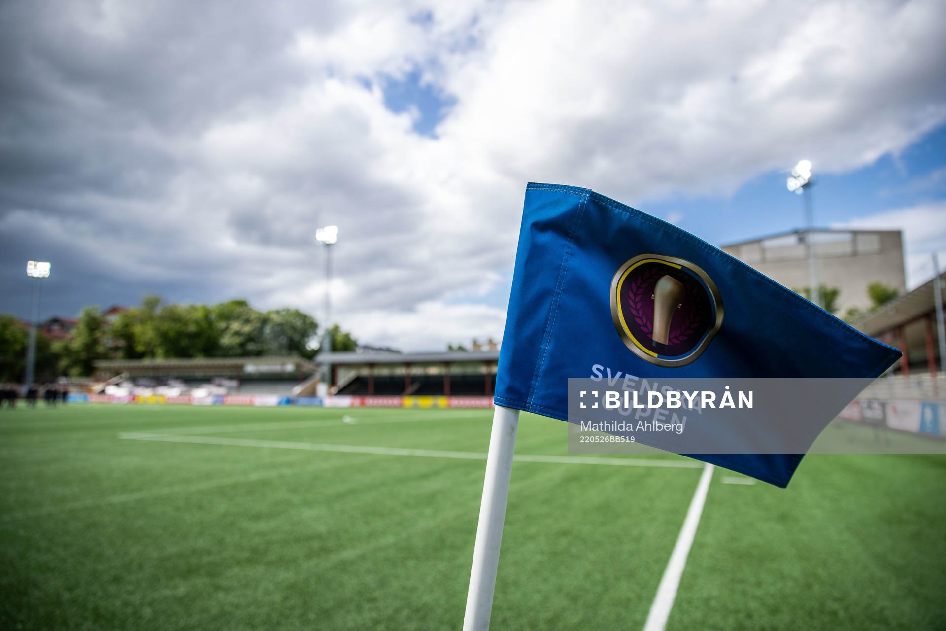 Hörnflagga med Svenska cupen emblem