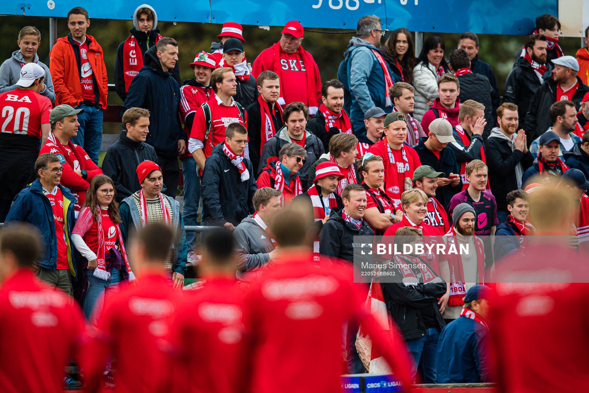 Spectators in the stands