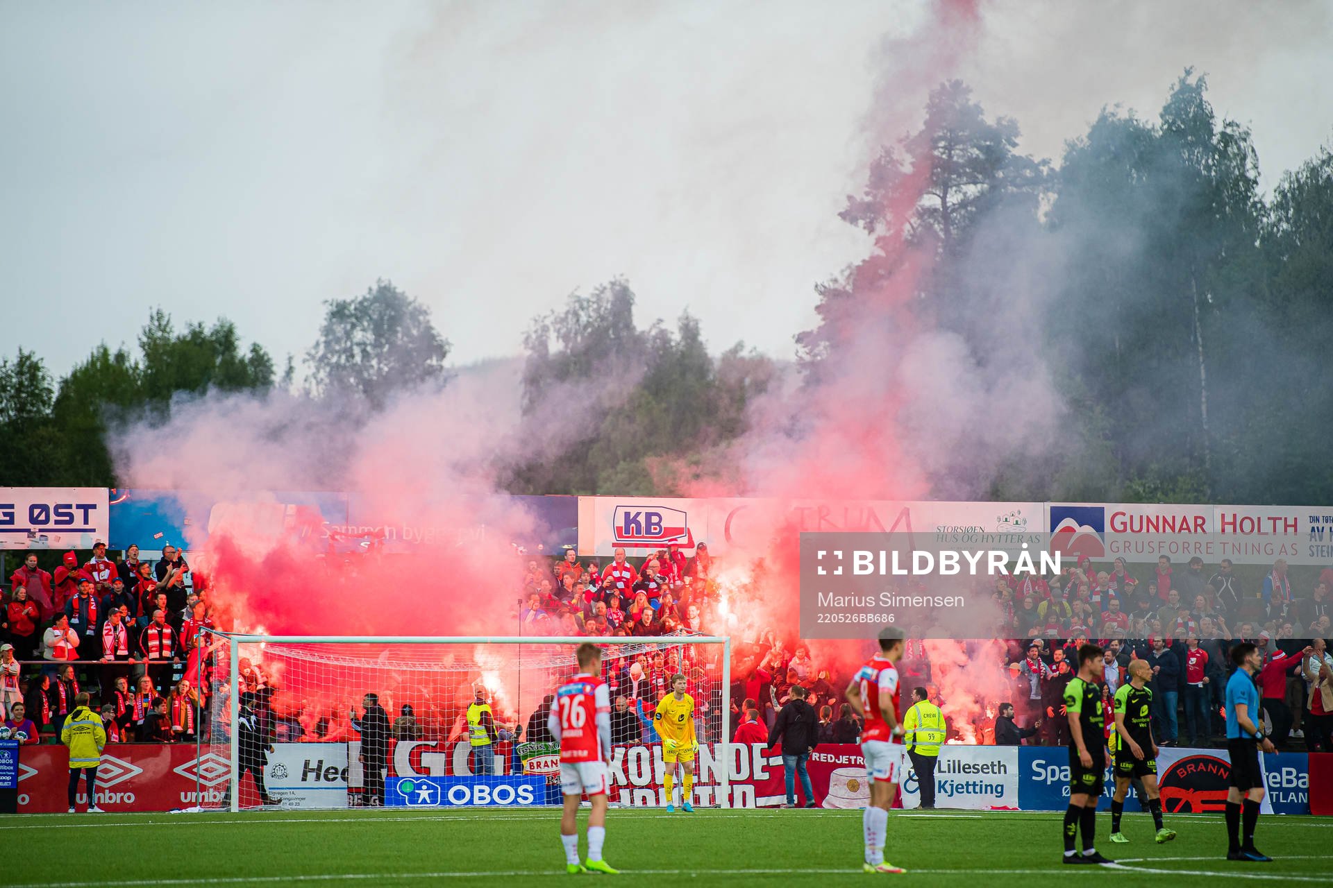 Spectators in the stands celebrates