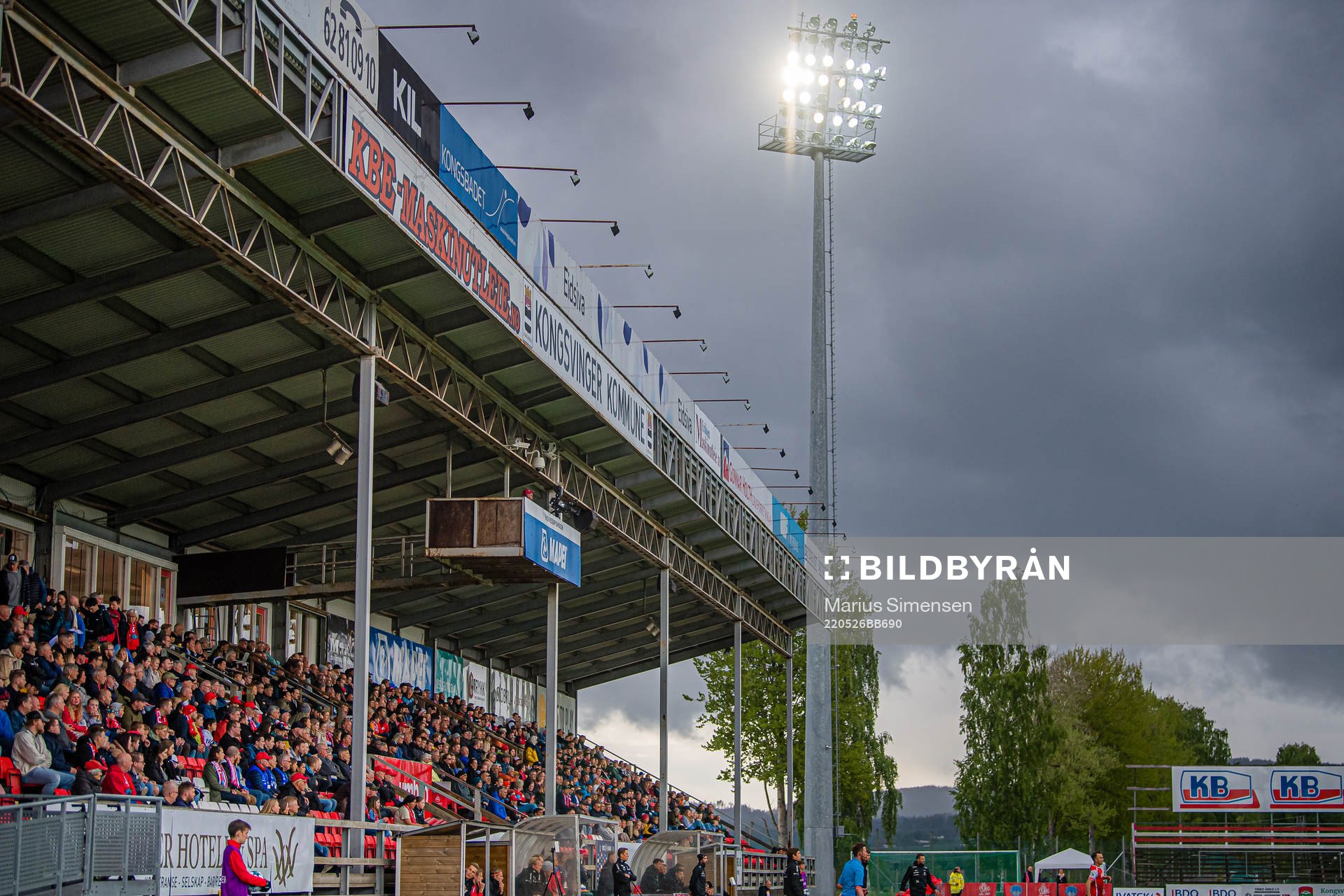 Spectators in the stands