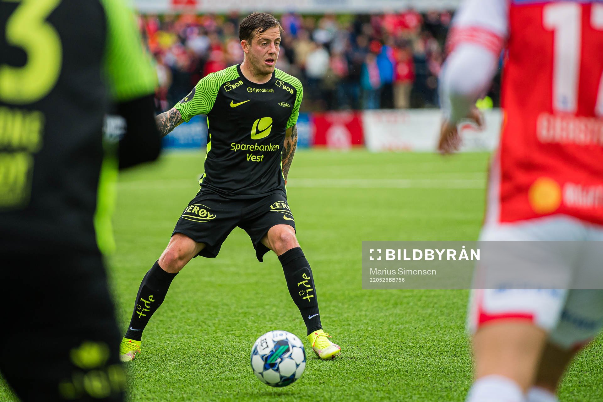 Frederik Lindbøg Børsting of Brann during the OBOS-ligaen match between Kongsvinger and Brann on May 26, 2022 in Kongsvinger.