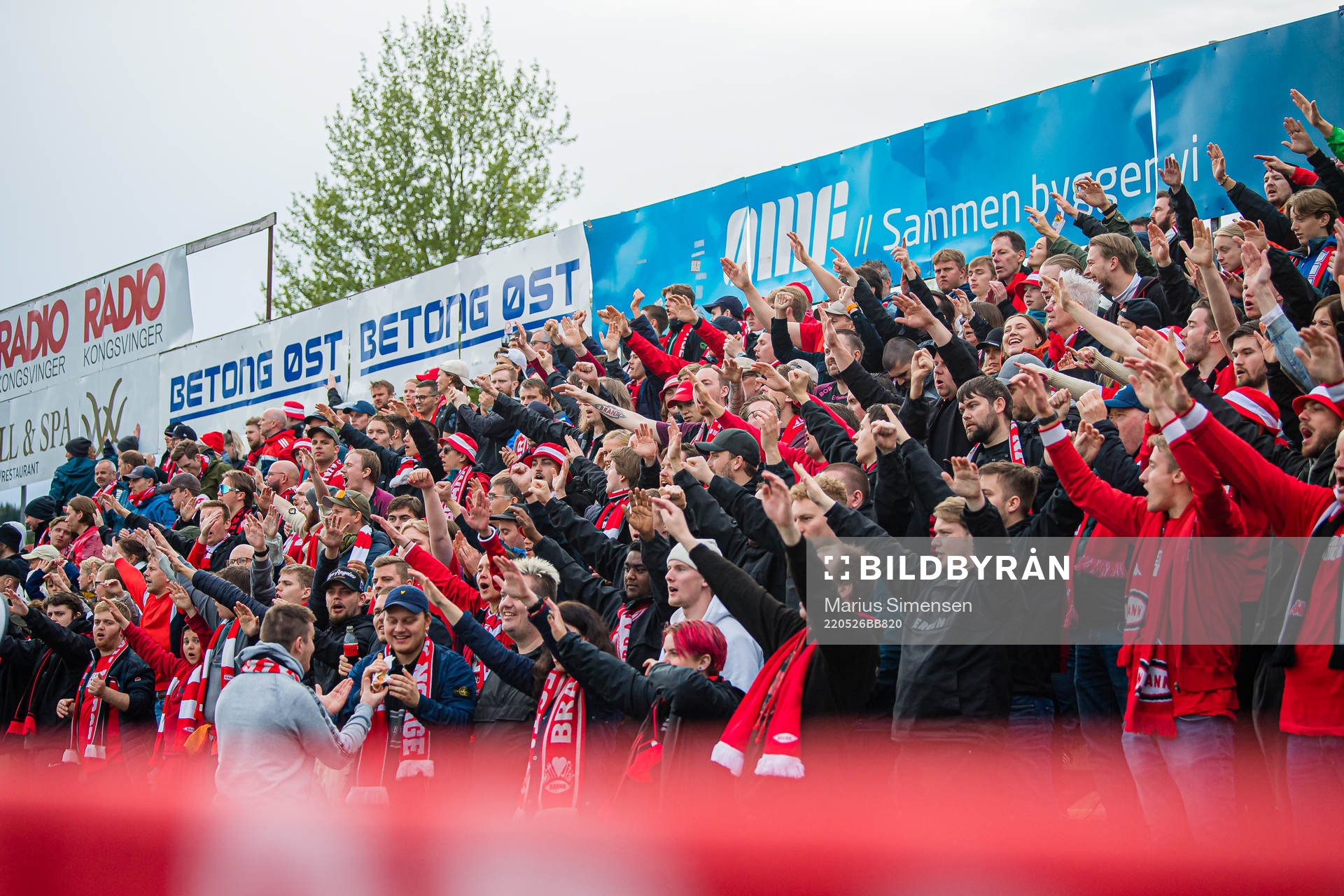 Spectators in the stands
