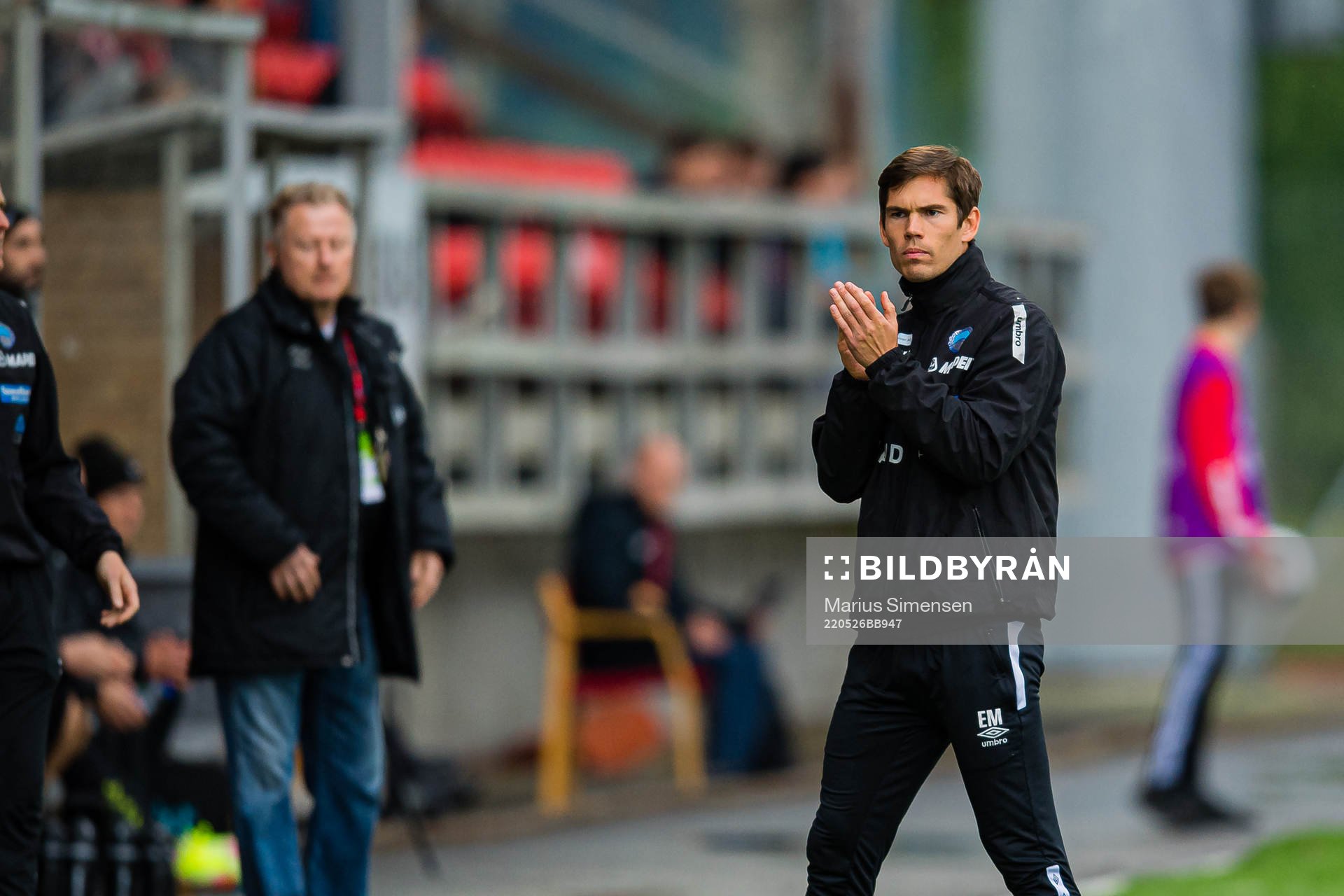 Eirik Vespestad Mæland, head coach of Kongsvinger, during the OBOS-ligaen match between Kongsvinger and Brann on May 26, 2022 in Kongsvinger.