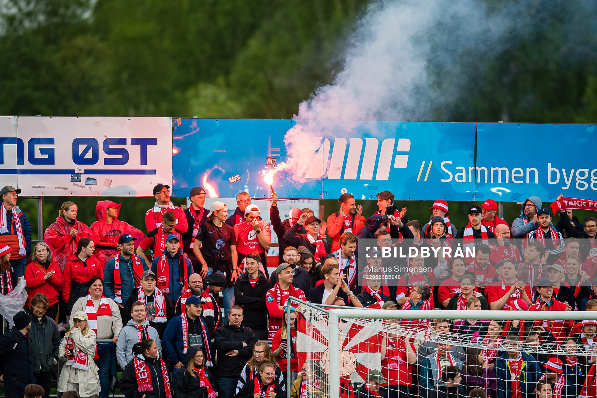 Spectators in the stands