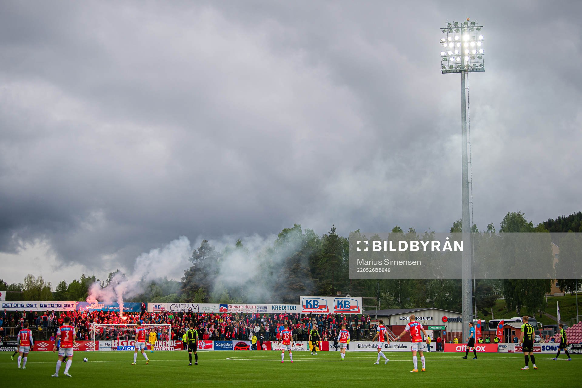 Spectators in the stands