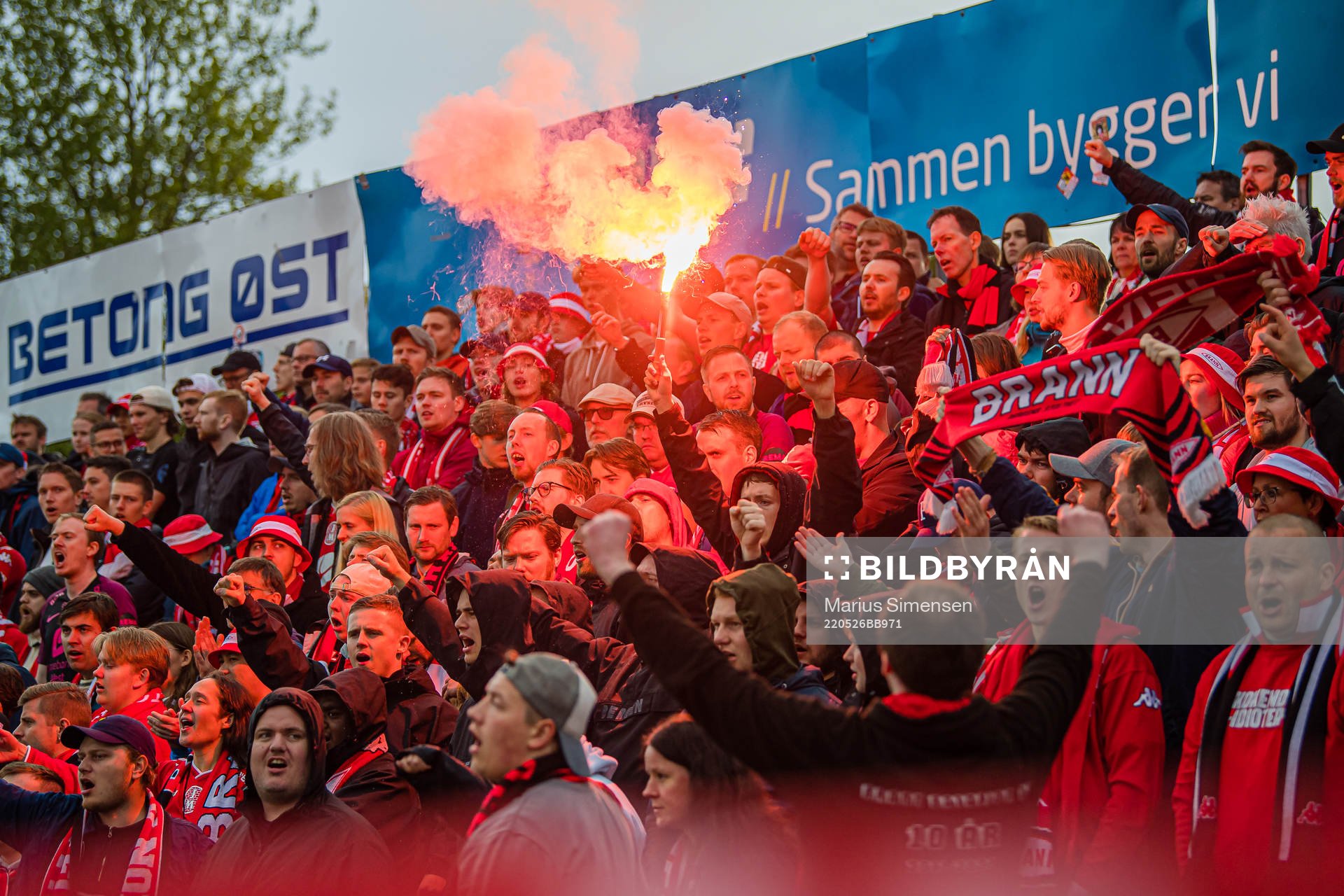 Spectators in the stands