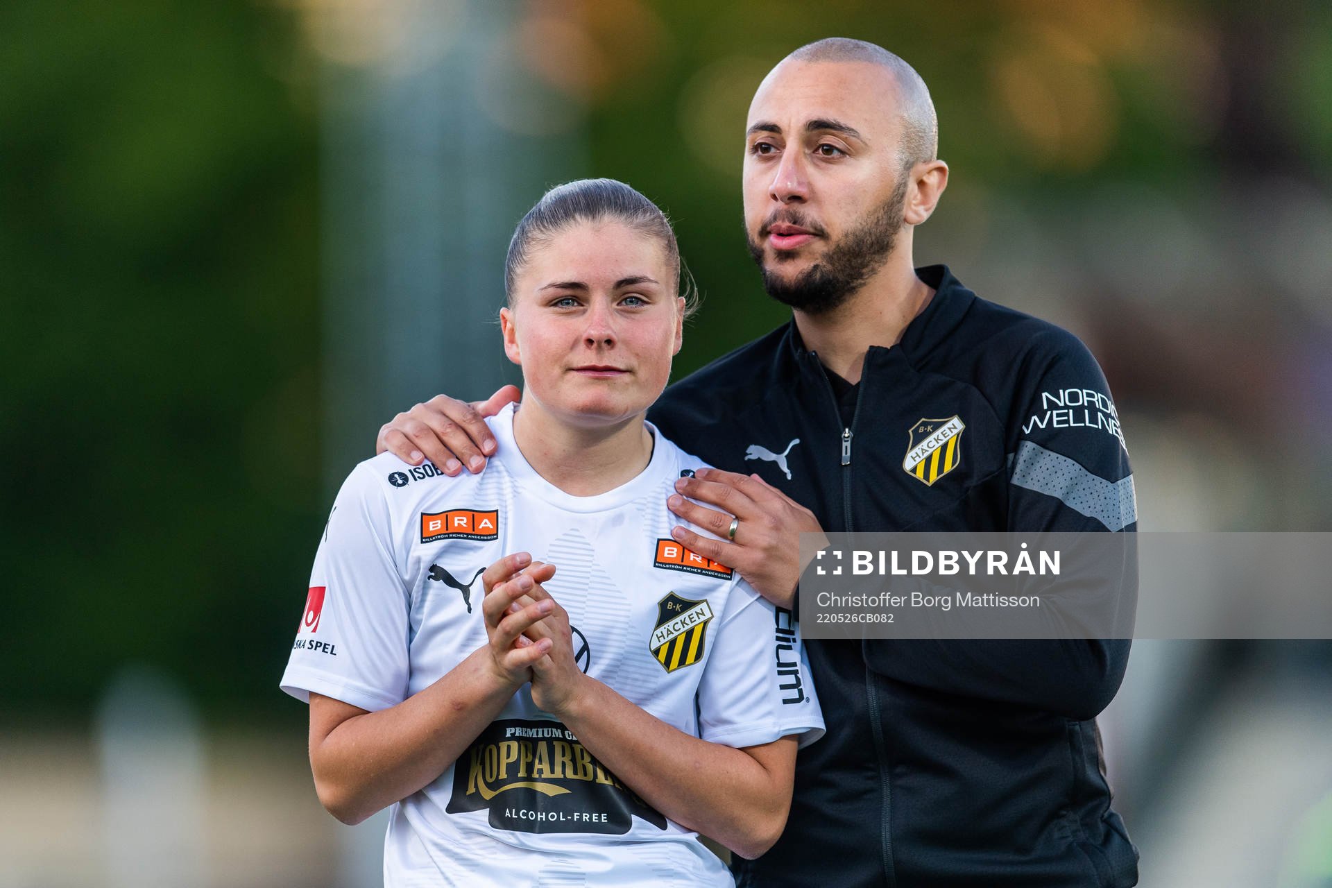 Häckens Hanna Wijk och assisterande tränare Marwan Salman