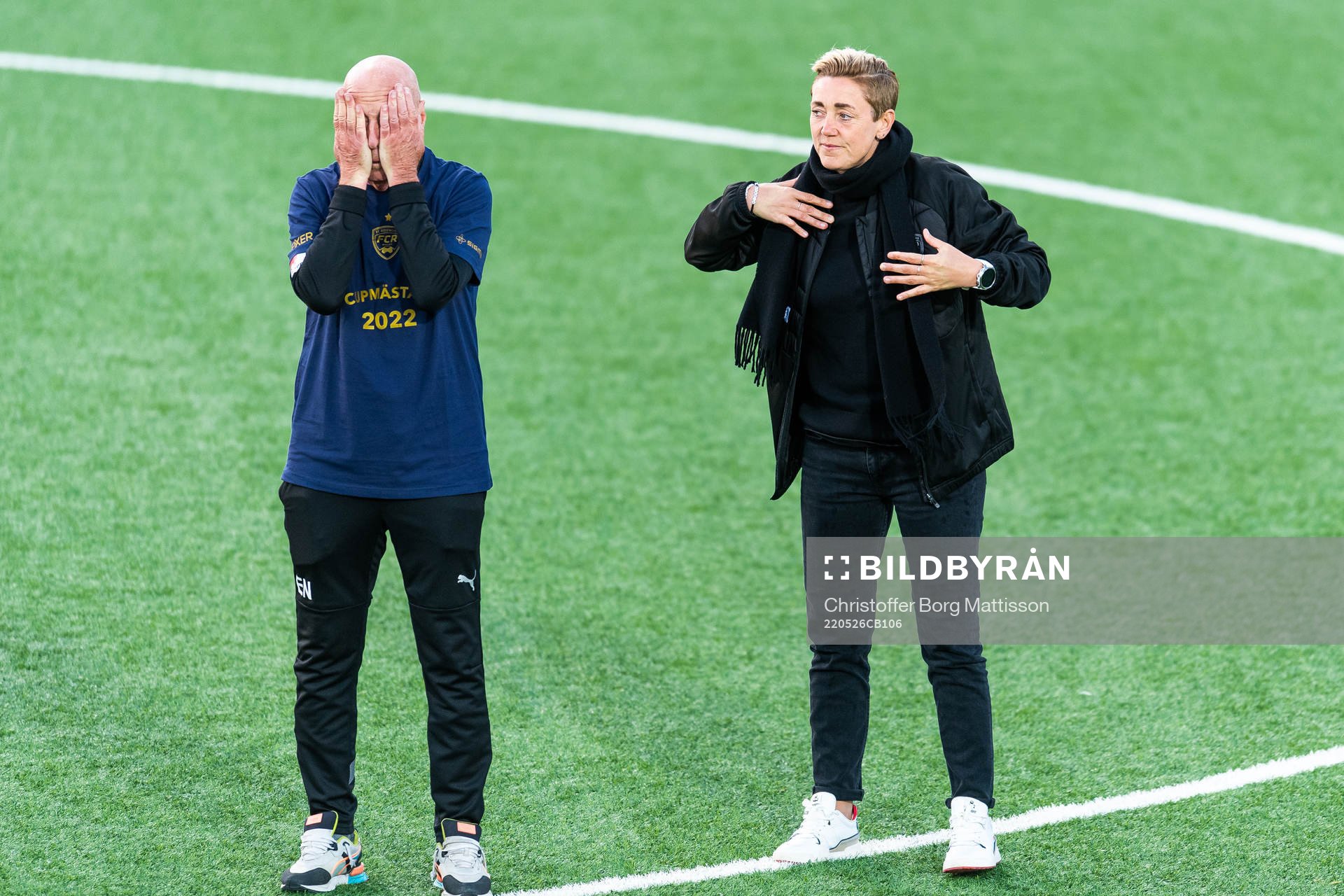 Rosengårds Erling Nilsson och sportchef Therese Sjögran