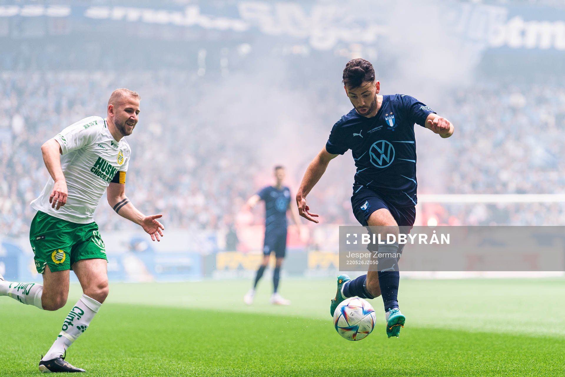 Hammarbys Darijan Bojanic och Malmö FFs Erdal Rakip