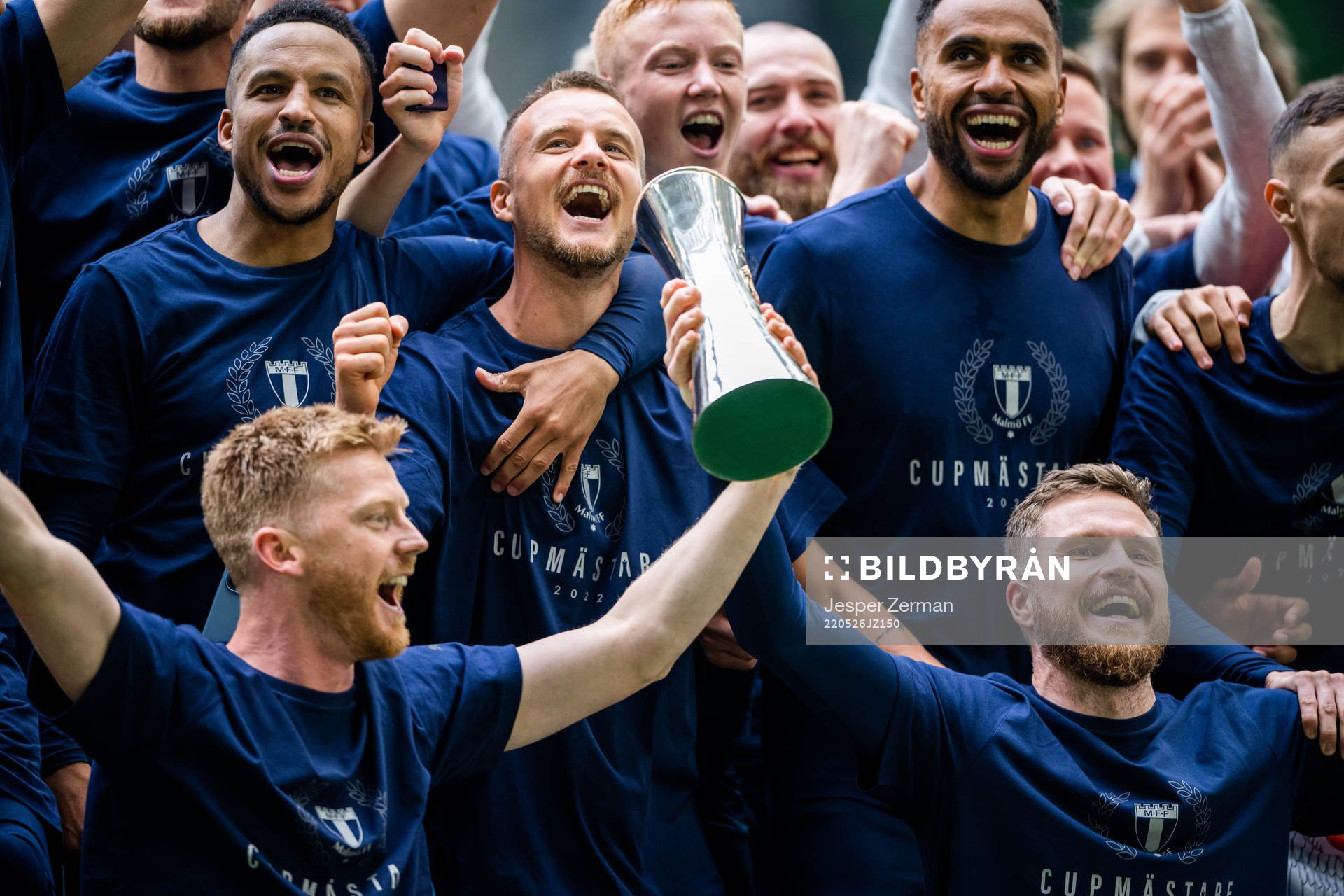 Malmö FFs Anders Christiansen och Lasse Nielsen jublar med