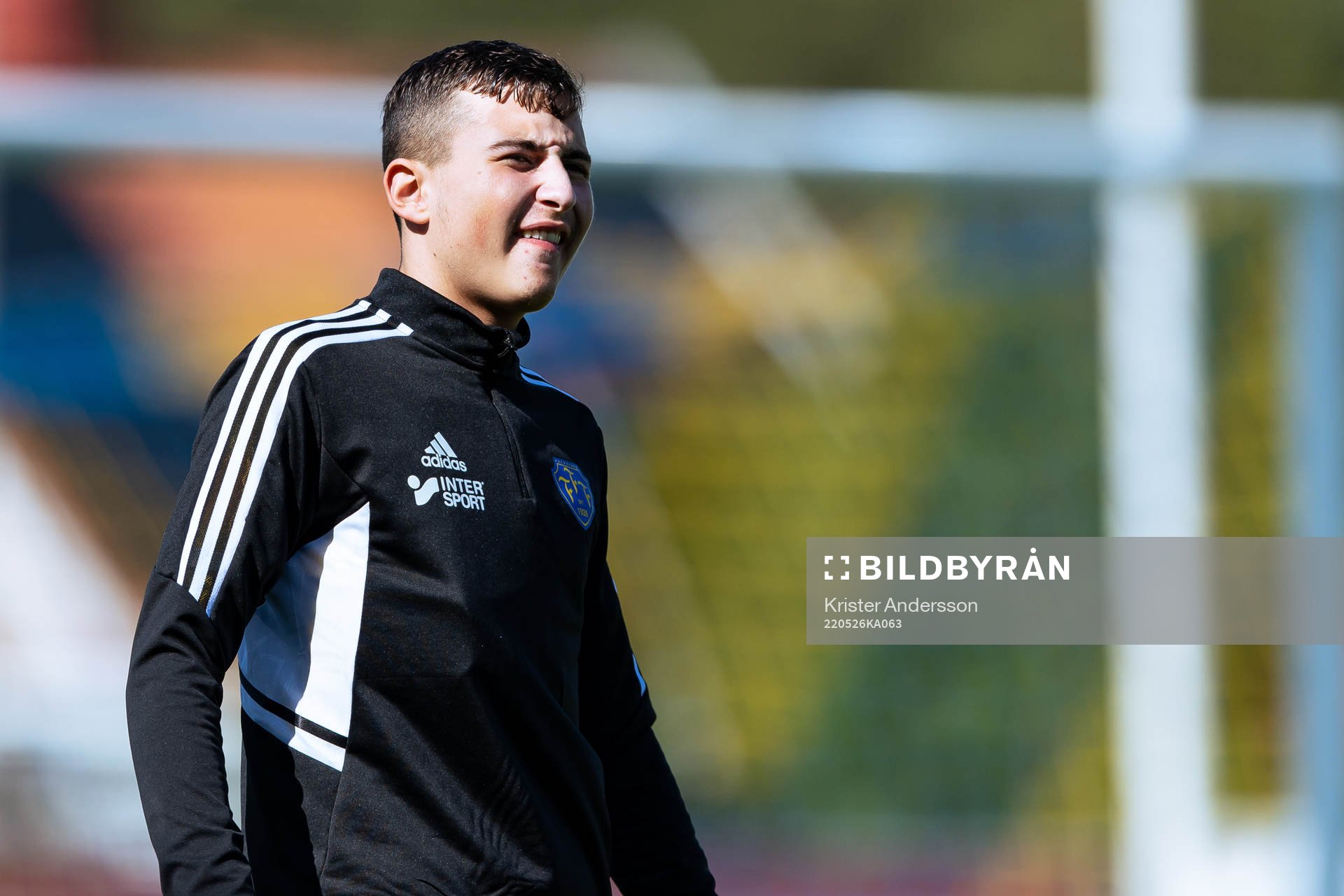 Falkenbergs Sewen Emilov före fotbollsmatchen i Ettan södra mellan Falkenberg och BK Olympic den 26 maj 2022 i Falkenberg. 